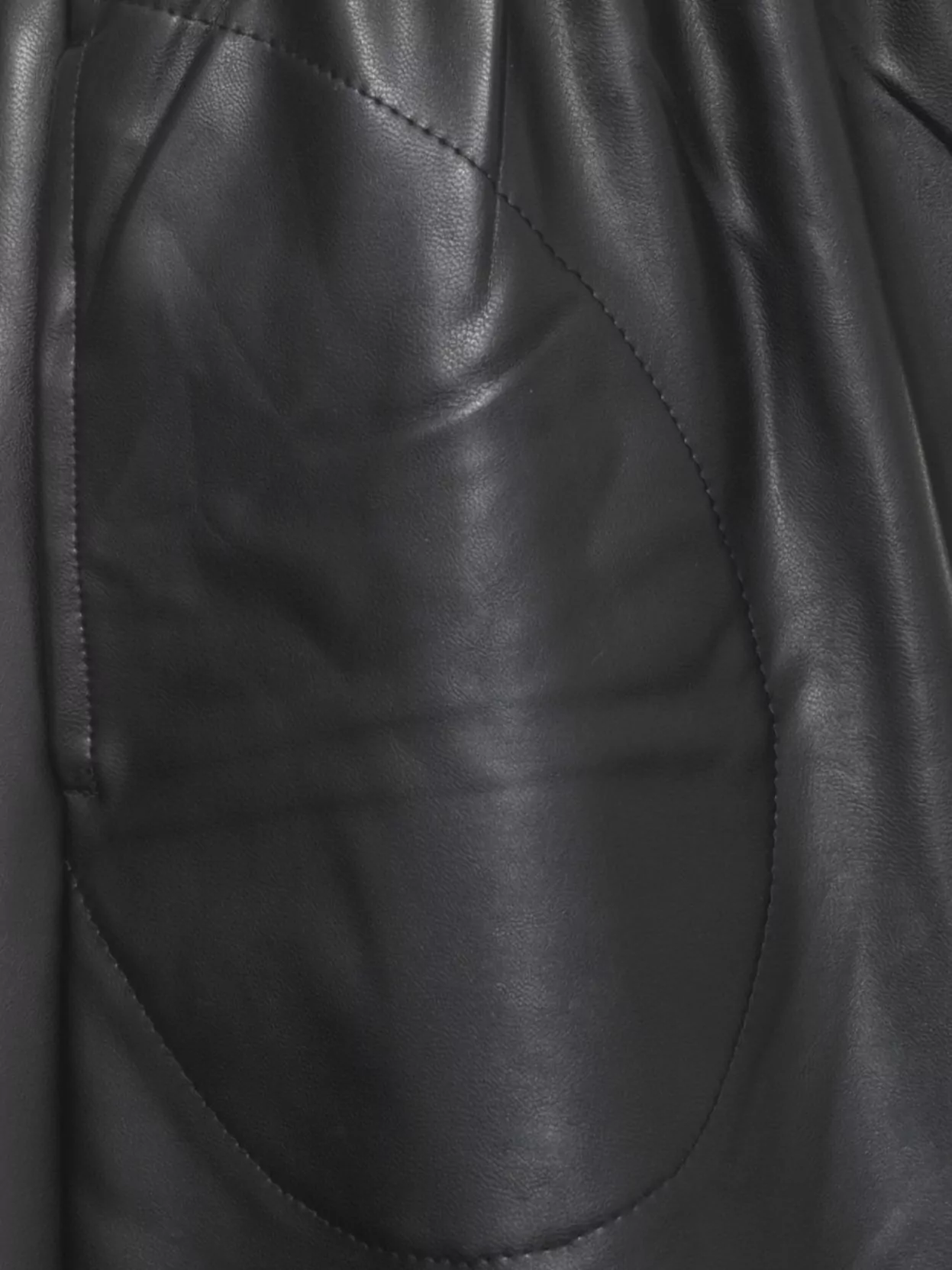 Norma Kamali Wide-leg Faux Leather Trousers And Pockets In Gray