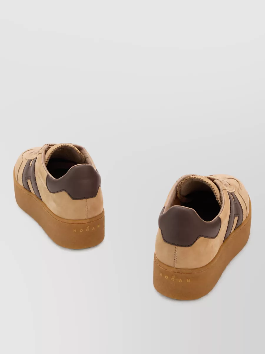 Hogan Leather lace-up sneakers