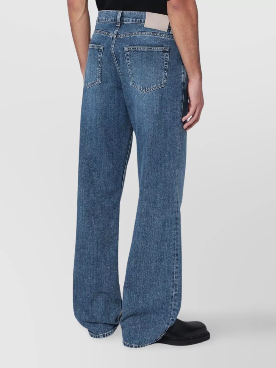 Our Legacy Straight Leg Denim Trousers With Belt Loops In Blue