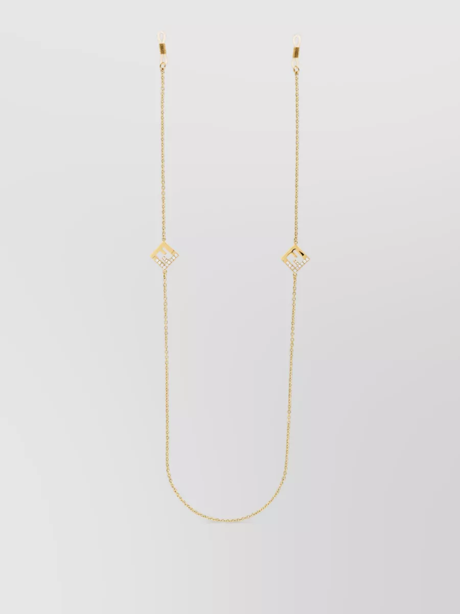 Fendi crystal-embellished spectacle chain
