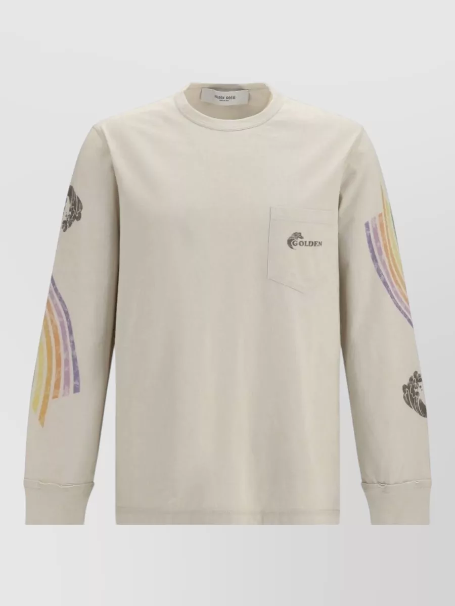 Golden Goose cotton asymmetric print sweatshirt