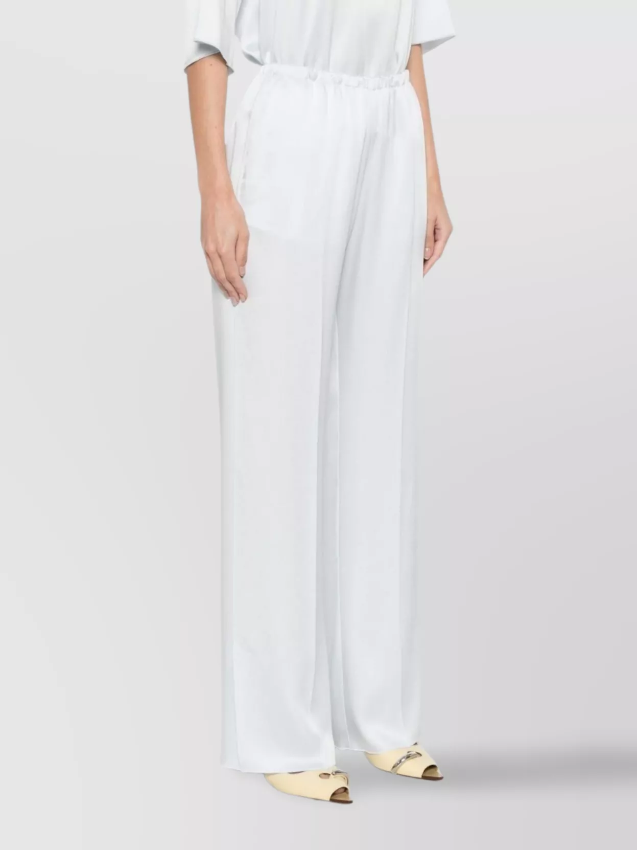 Forte Forte Straight Leg Trousers With Elasticated Waistband