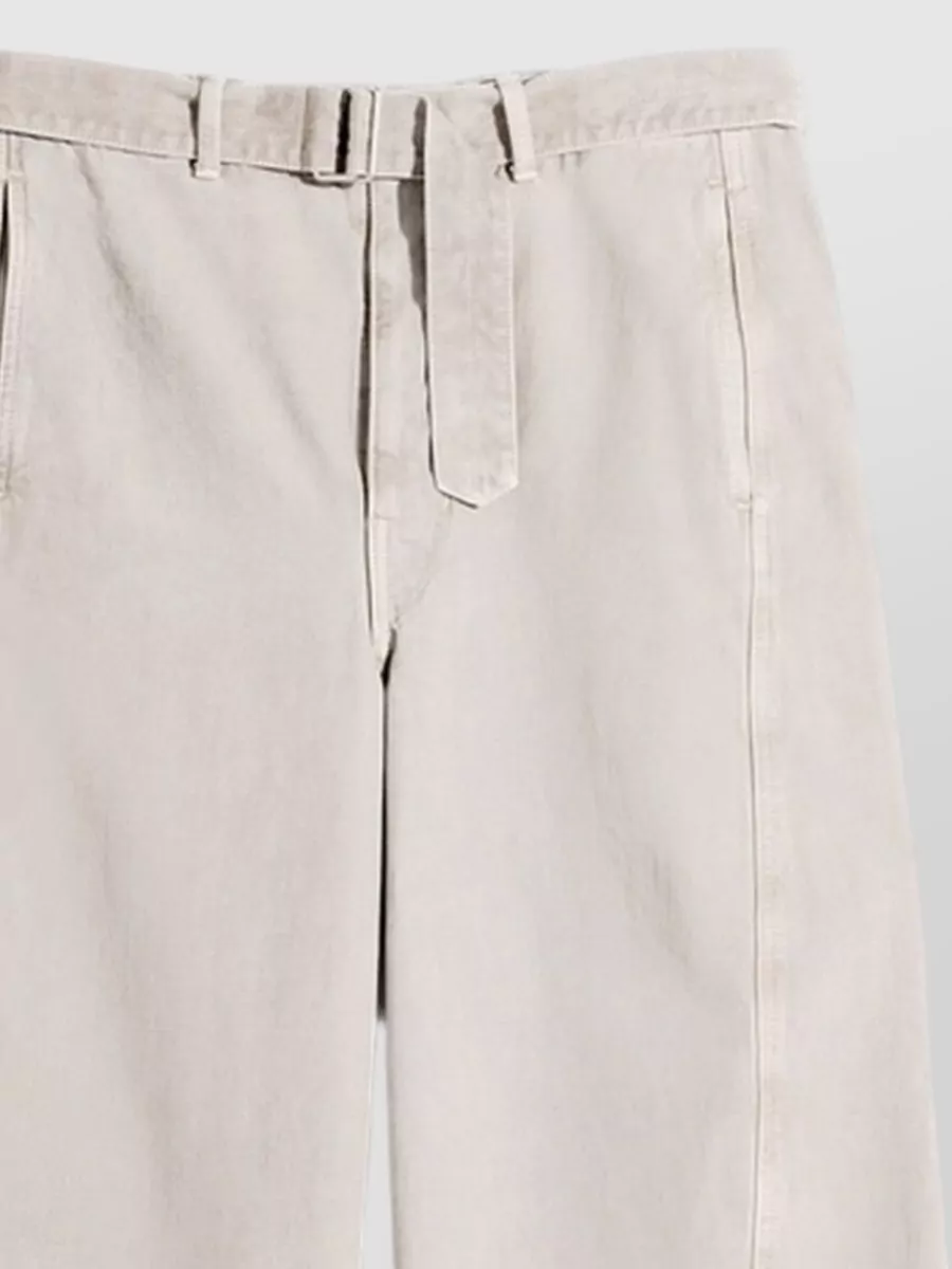 Lemaire Cotton Belted Wide-Leg Trousers