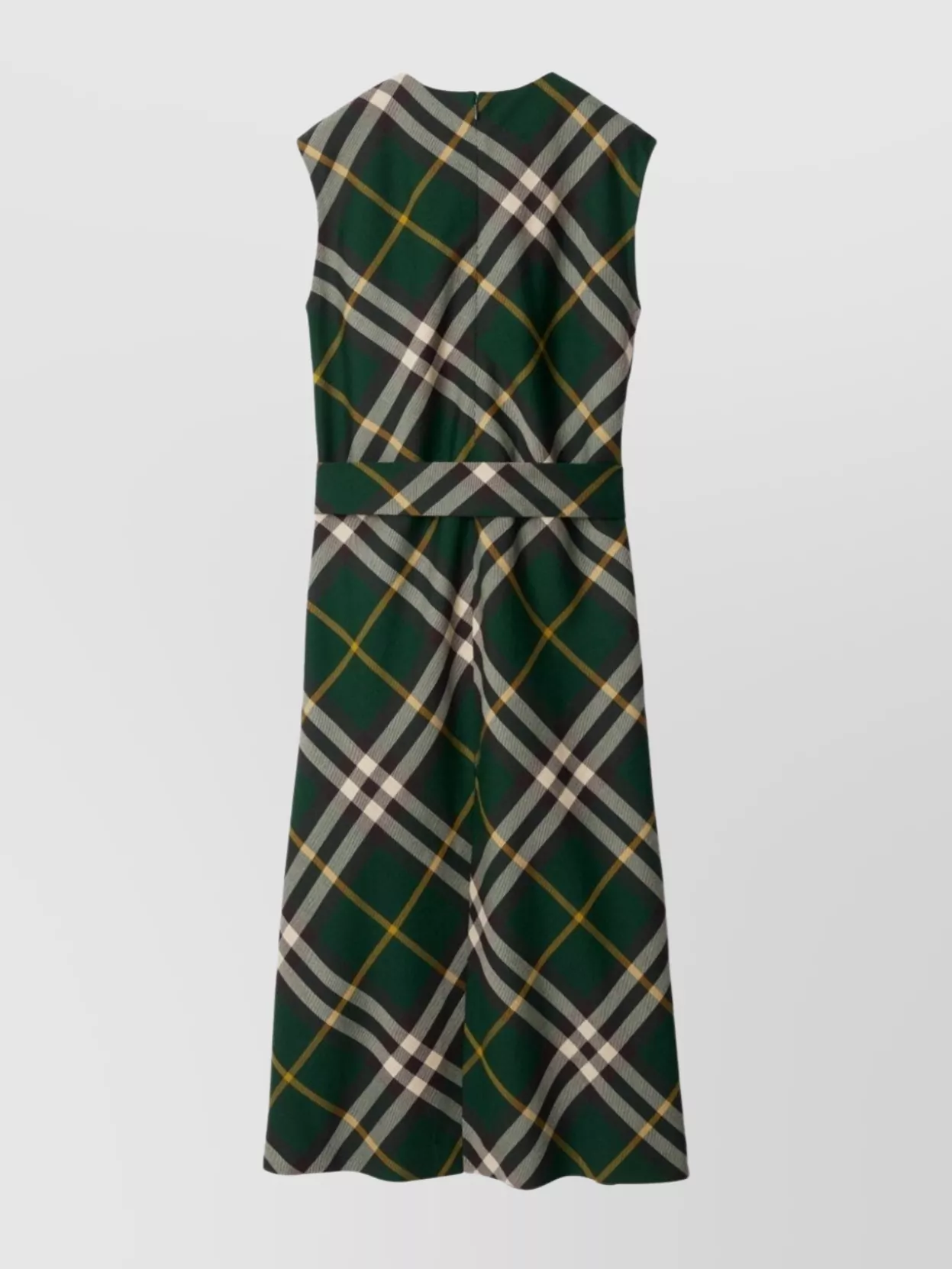 Burberry Sleeveless Nova Check Pattern Midi Dress
