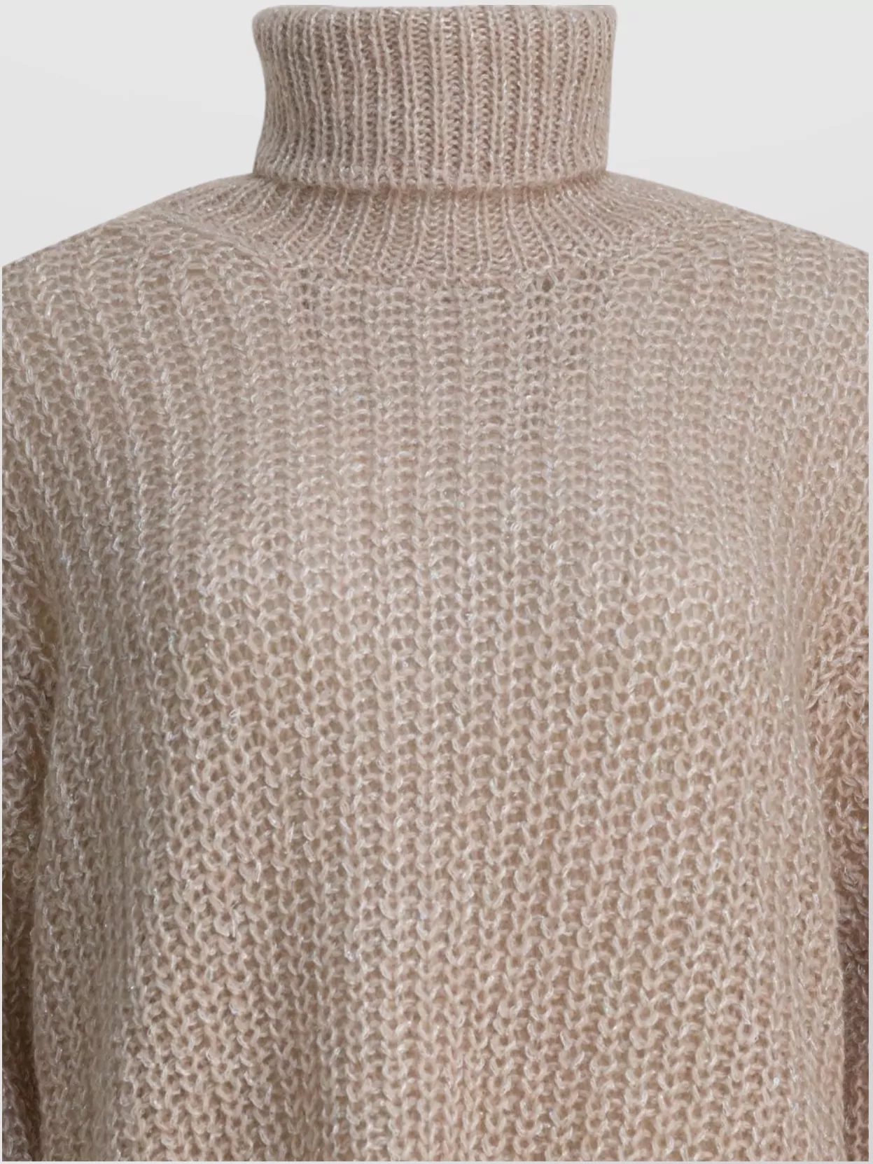 Herno Chunky Knit Turtleneck Sweater With Ribbed Cuffs And Hem