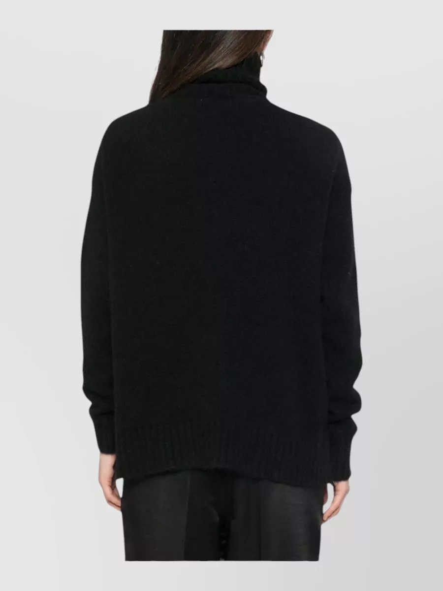 Jucca Alpaca Wool Argyle Intarsia Turtleneck Sweater