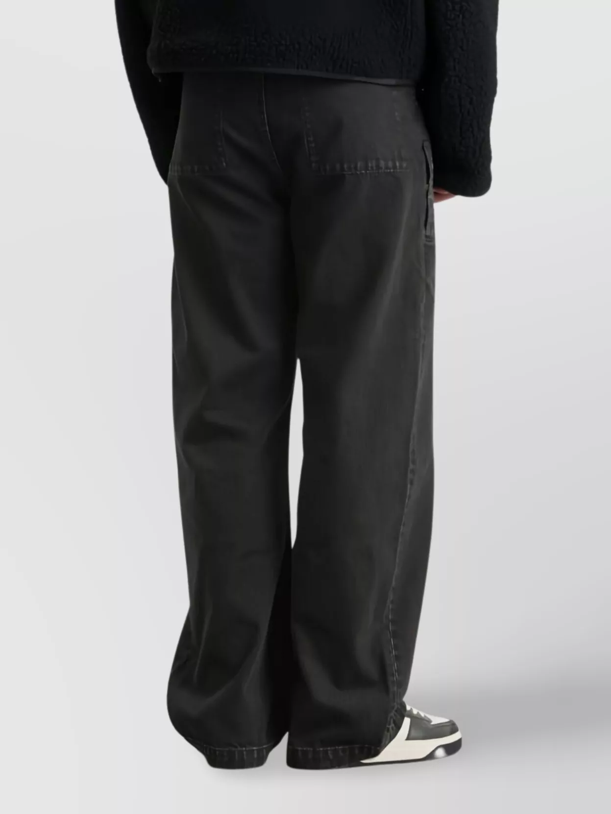 Entire Studios Wide Leg Panelled Trousers And Pockets In Black