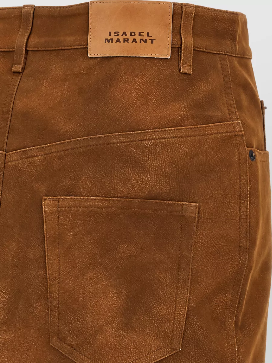Isabel Marant Etoile Suede-Effect Midi Pencil Skirt