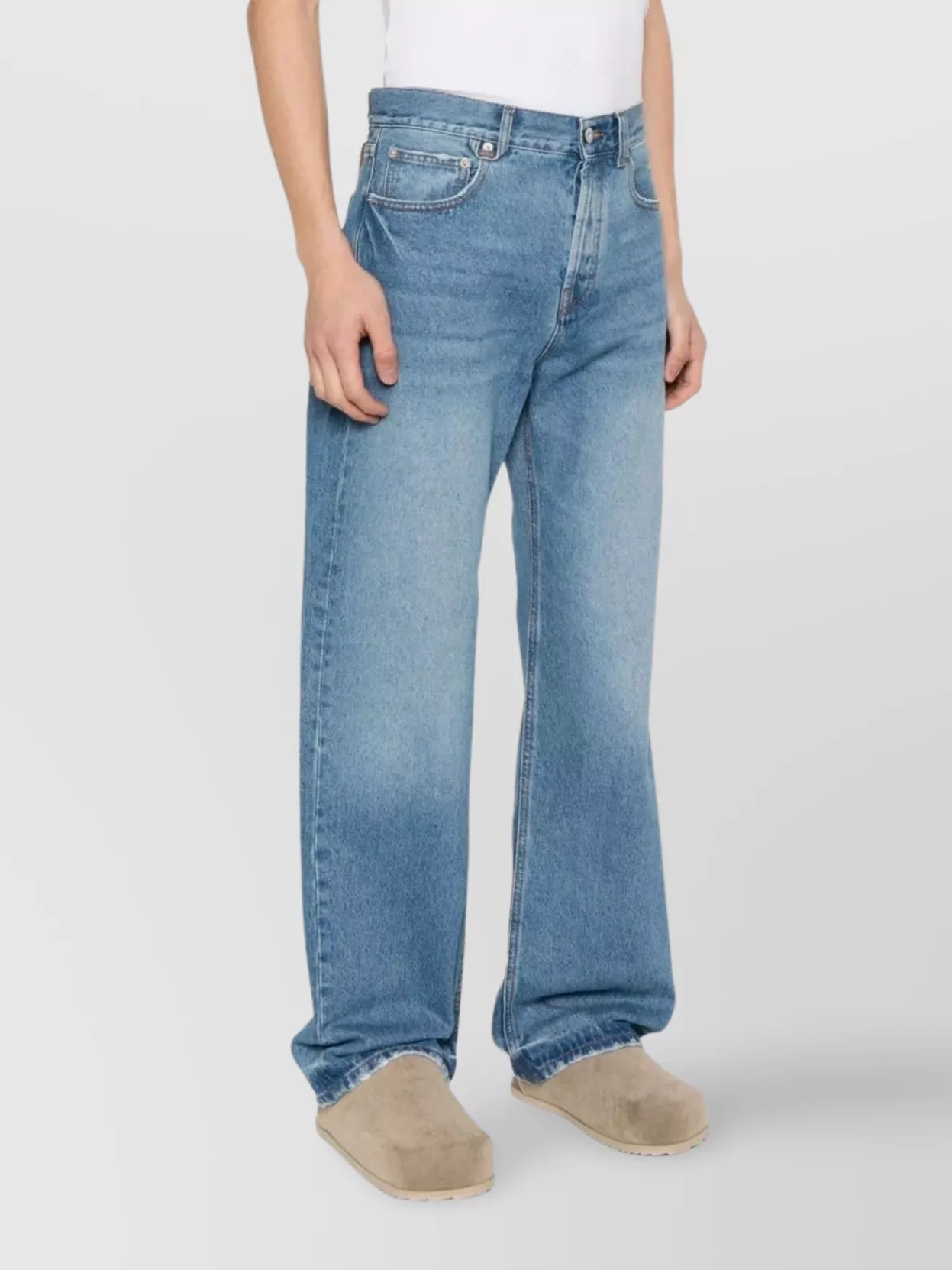 Jacquemus Wide Leg Organic Cotton Denim