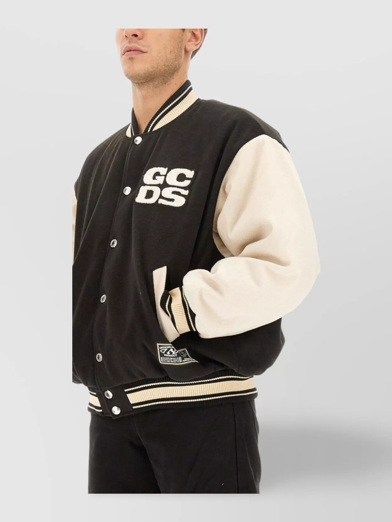 Gcds Varsity Bomber Jacket Contrast Sleeves