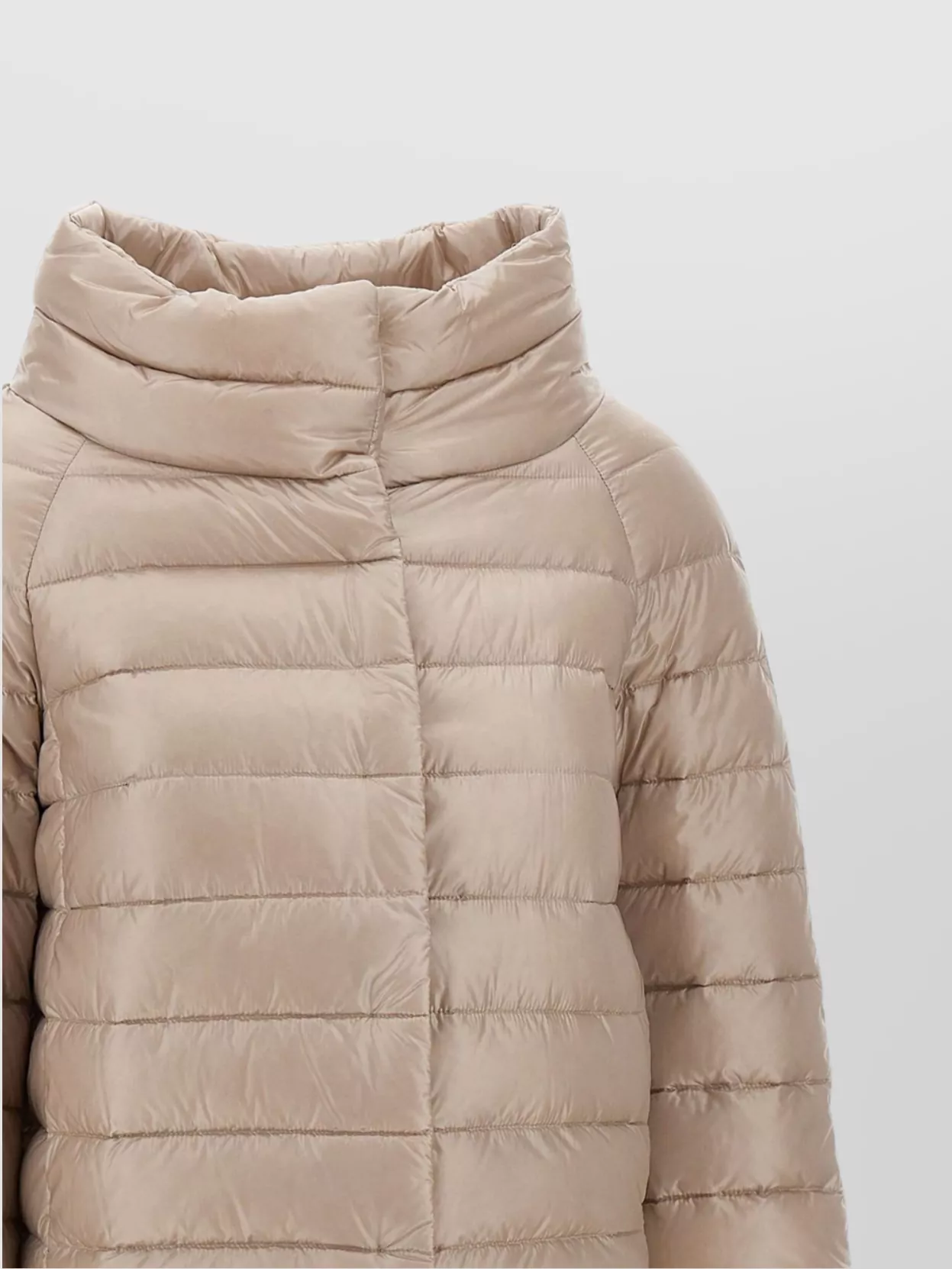 Herno Bell-shaped Down Jacket Featuring Pockets In Brown
