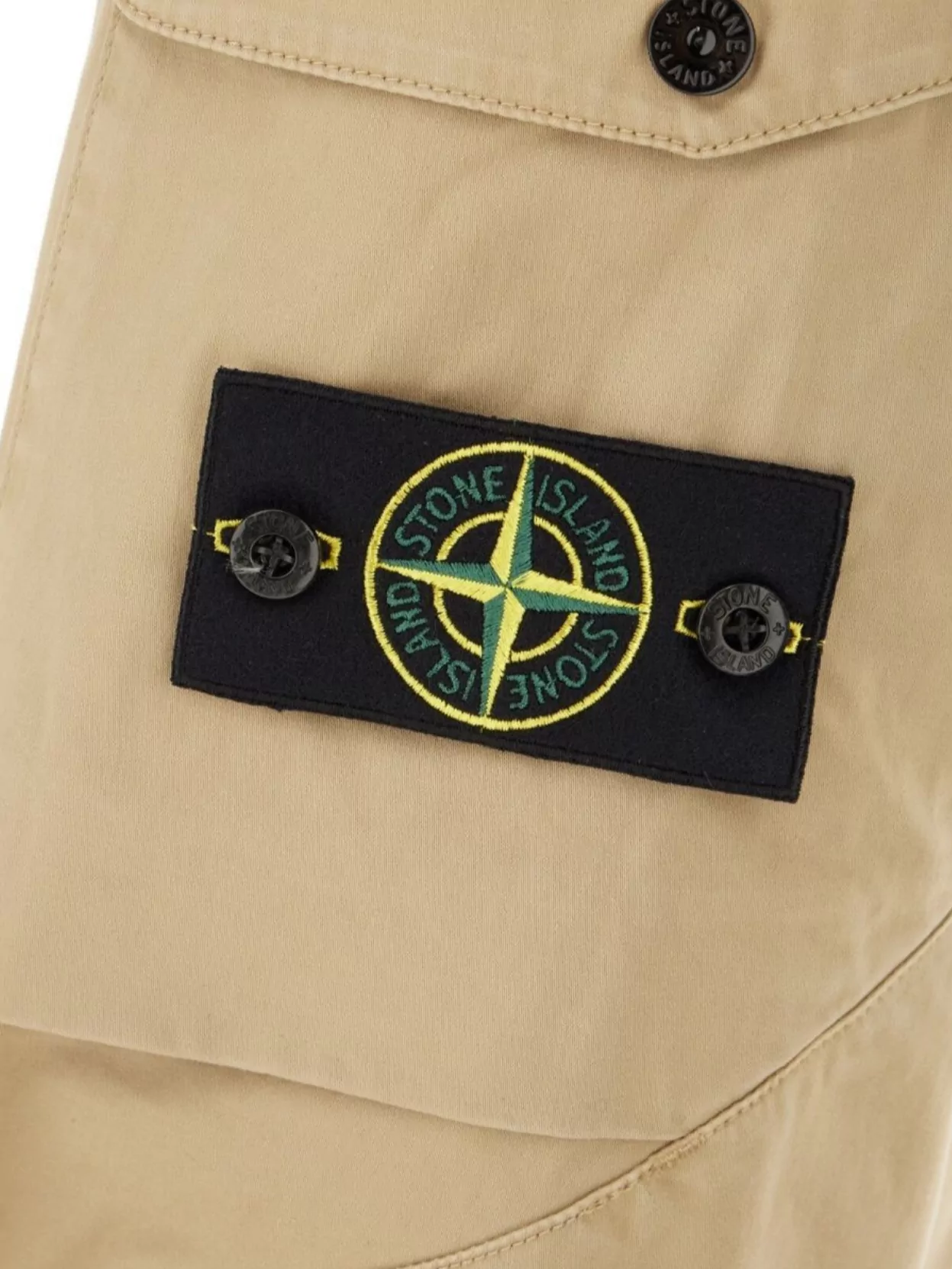 Stone Island Stretch Cotton Cargo Pants With Practical Pockets