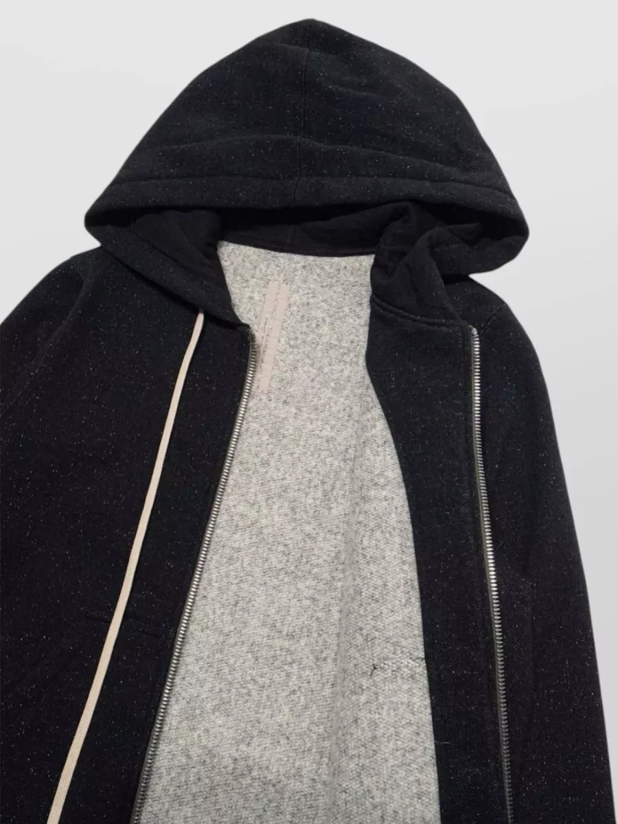Rick Owens Wool Hooded Zip Sweatshirt