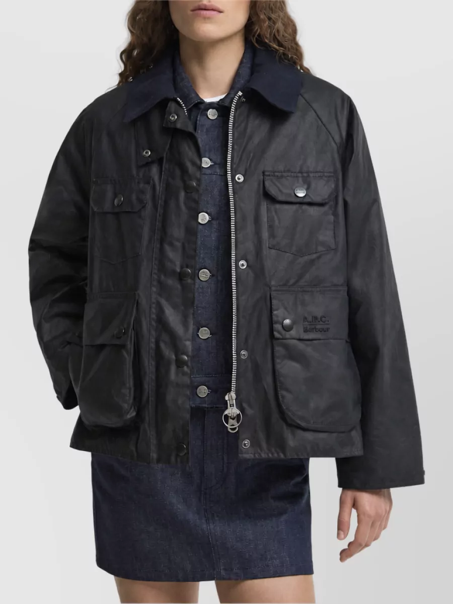 Barbour Waxed Cotton Single-Breasted Coat