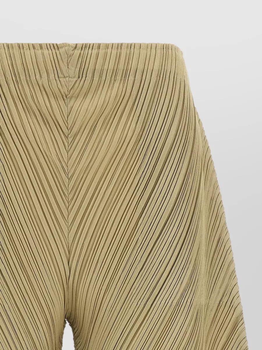 Pleats Please Issey Miyake Pleated Wide-Leg Tapered Pants