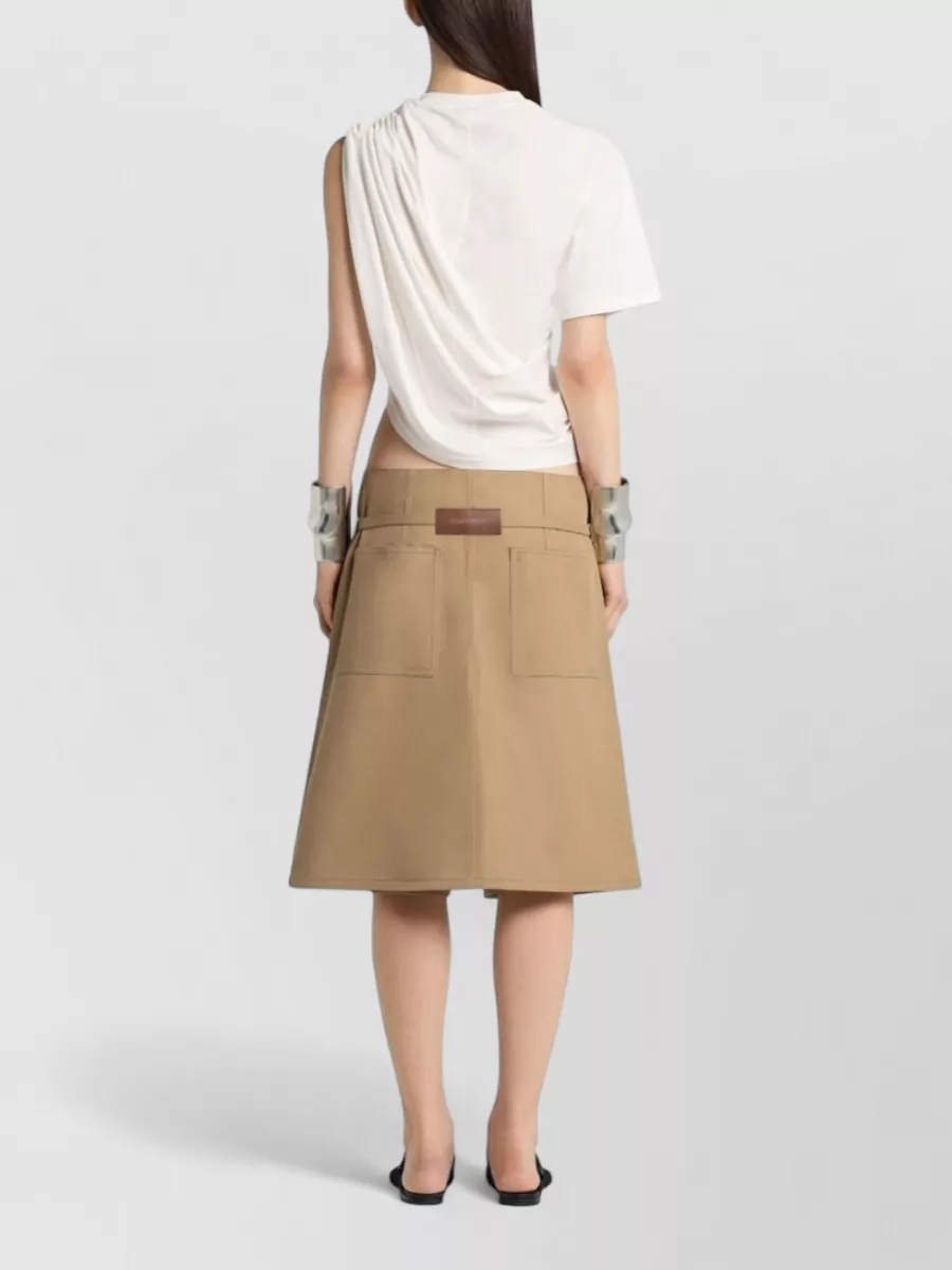 Courrèges Cotton Asymmetric Short-Sleeve T-Shirt