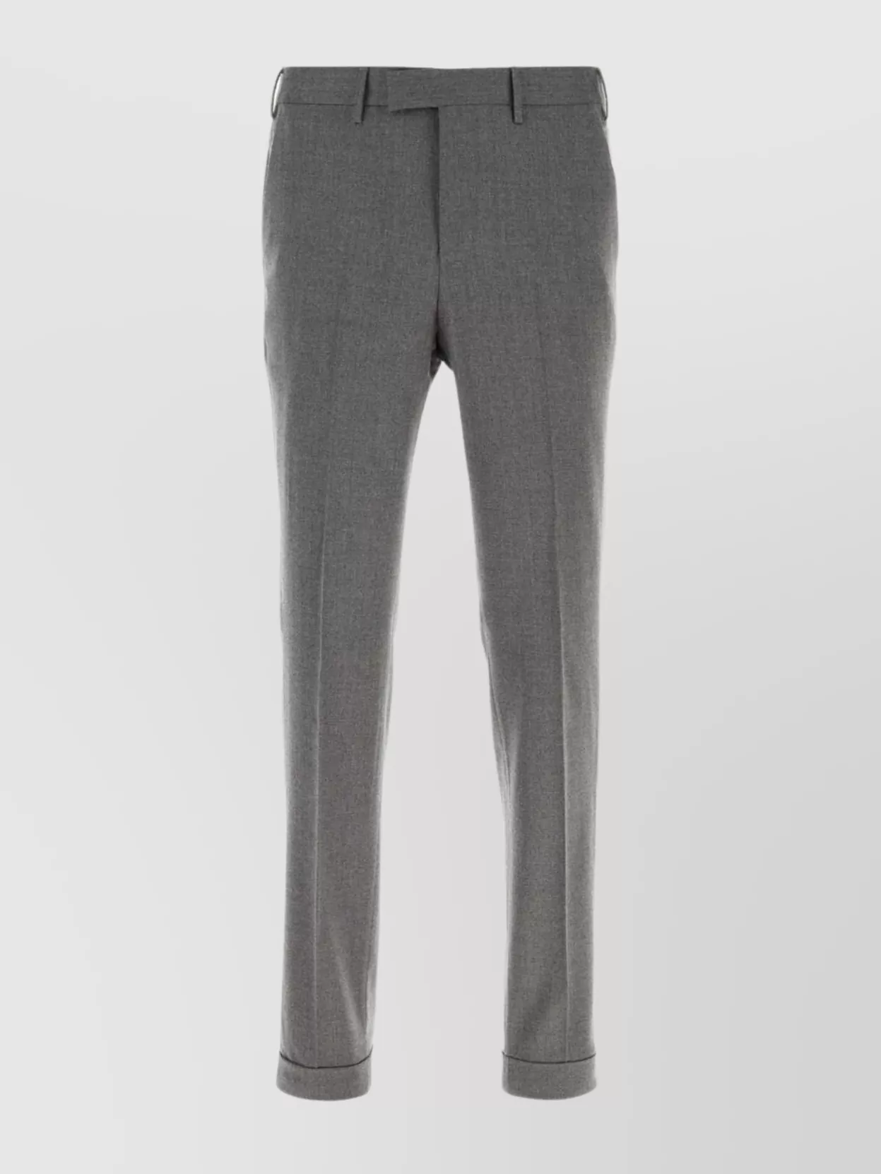 Pt Torino Grey Stretch Wool Pant In Gray