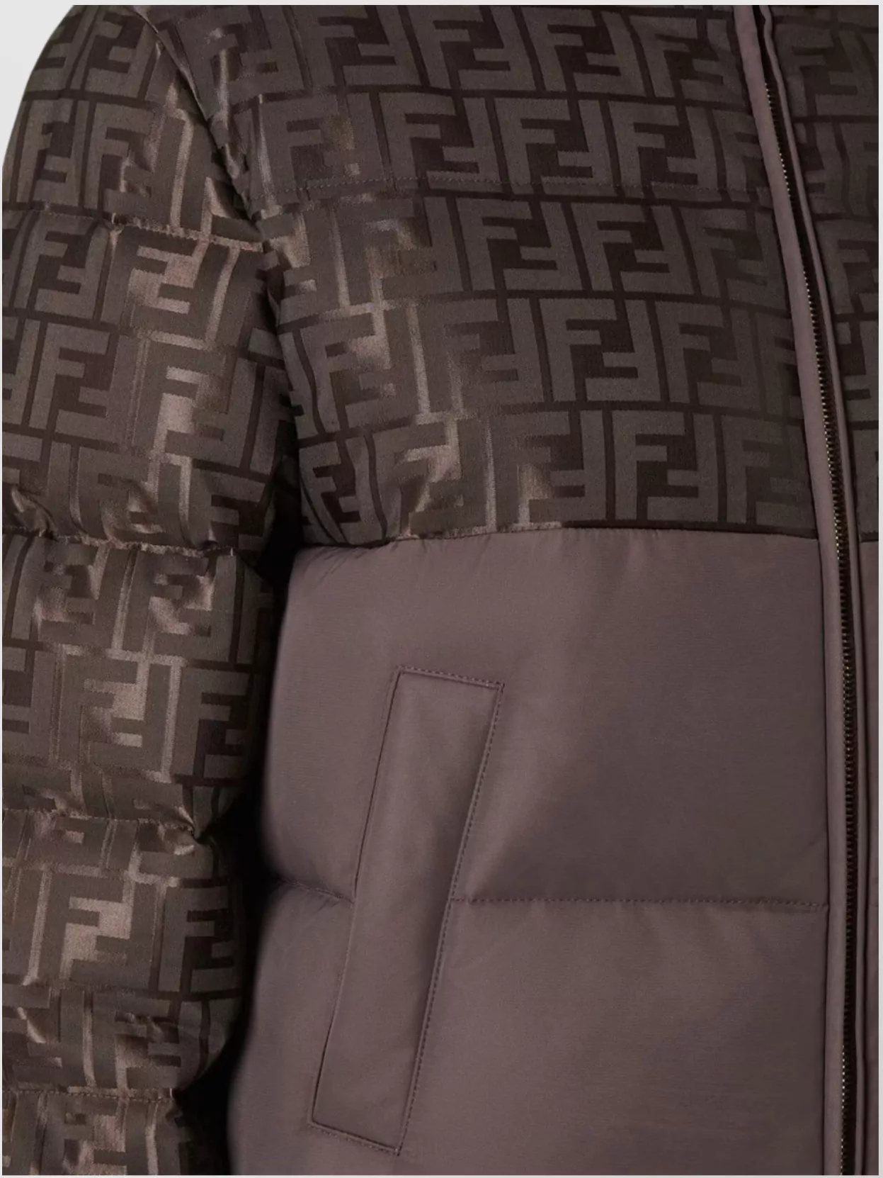 Fendi Hooded Padded Jacket Side Pockets