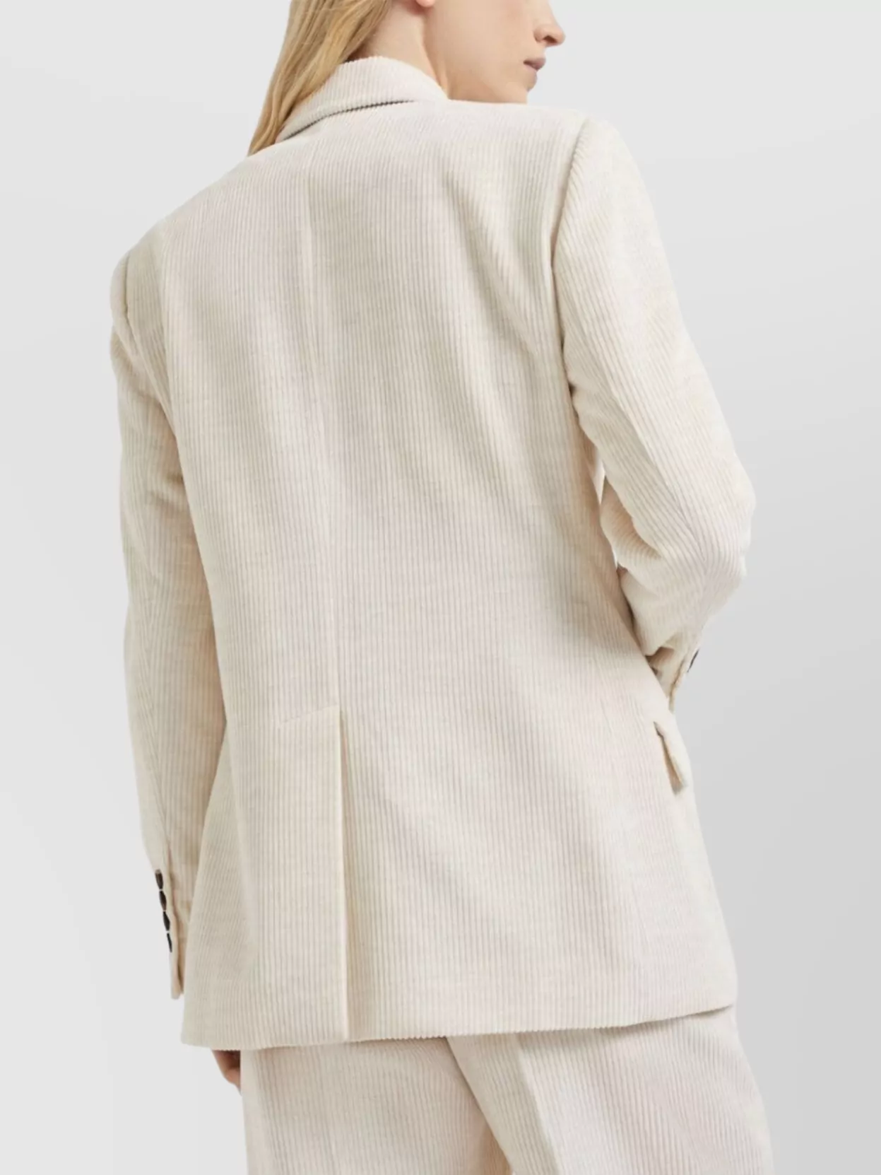 Brunello Cucinelli Ribbed Blazer Structured Shoulders
