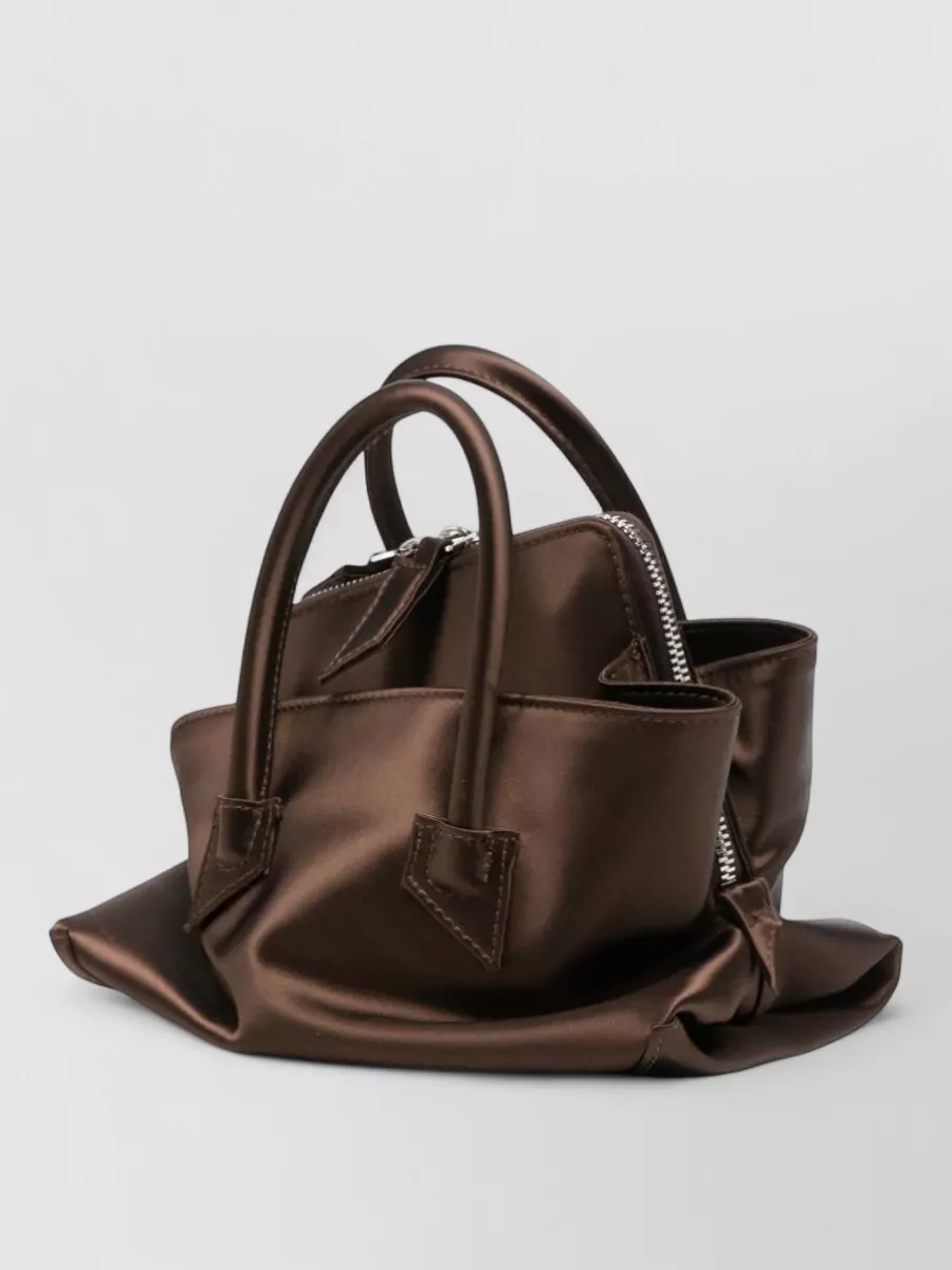The Attico Mini Satin Top Handle Bag