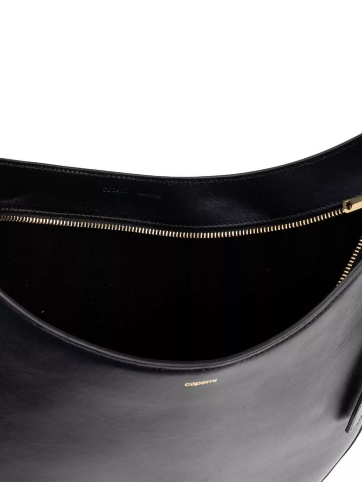Coperni Curved Calf Leather Shoulder Bag With Strap