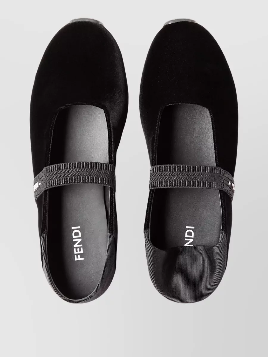 Fendi Square Toe Slippers