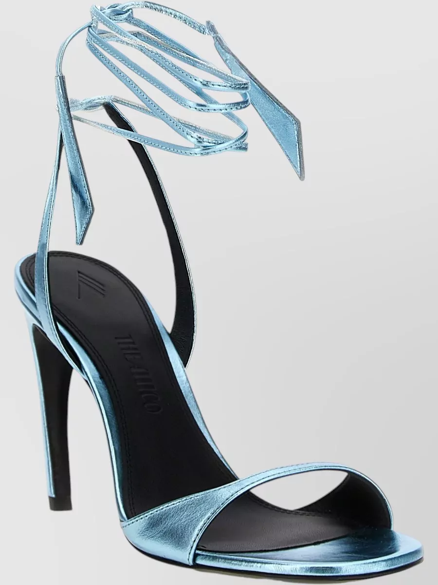 The Attico Ora Metallic Finish Open Toe Sandals