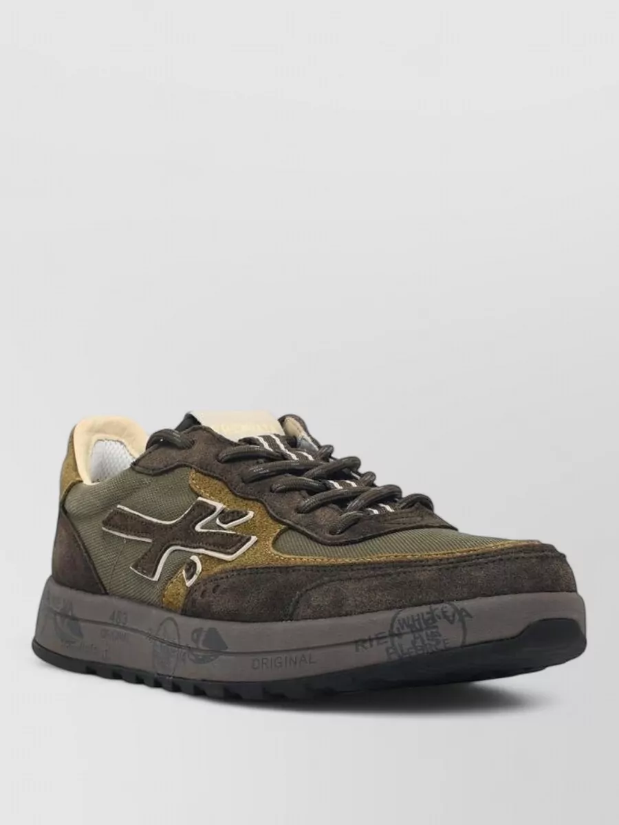 Premiata leather low-top sneakers