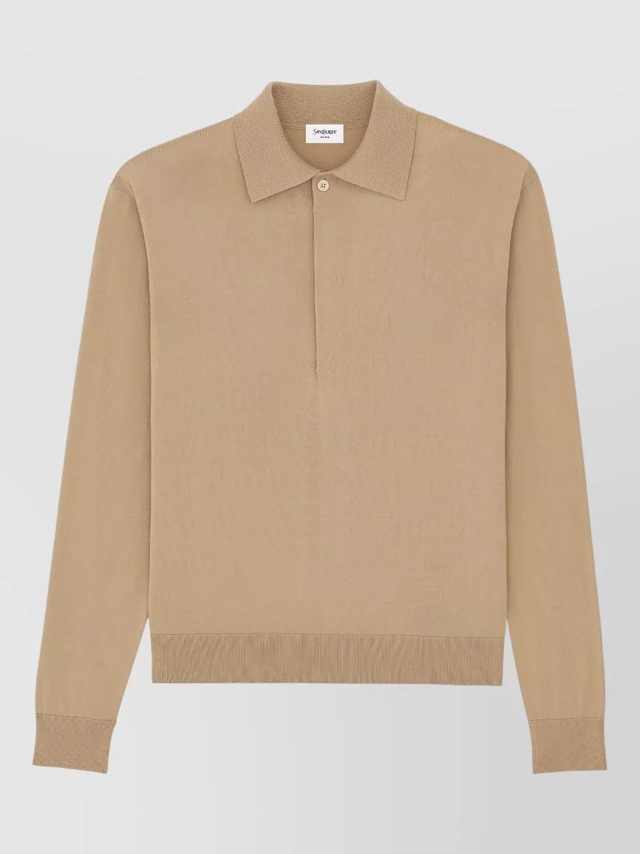 Saint Laurent silk polo shirt