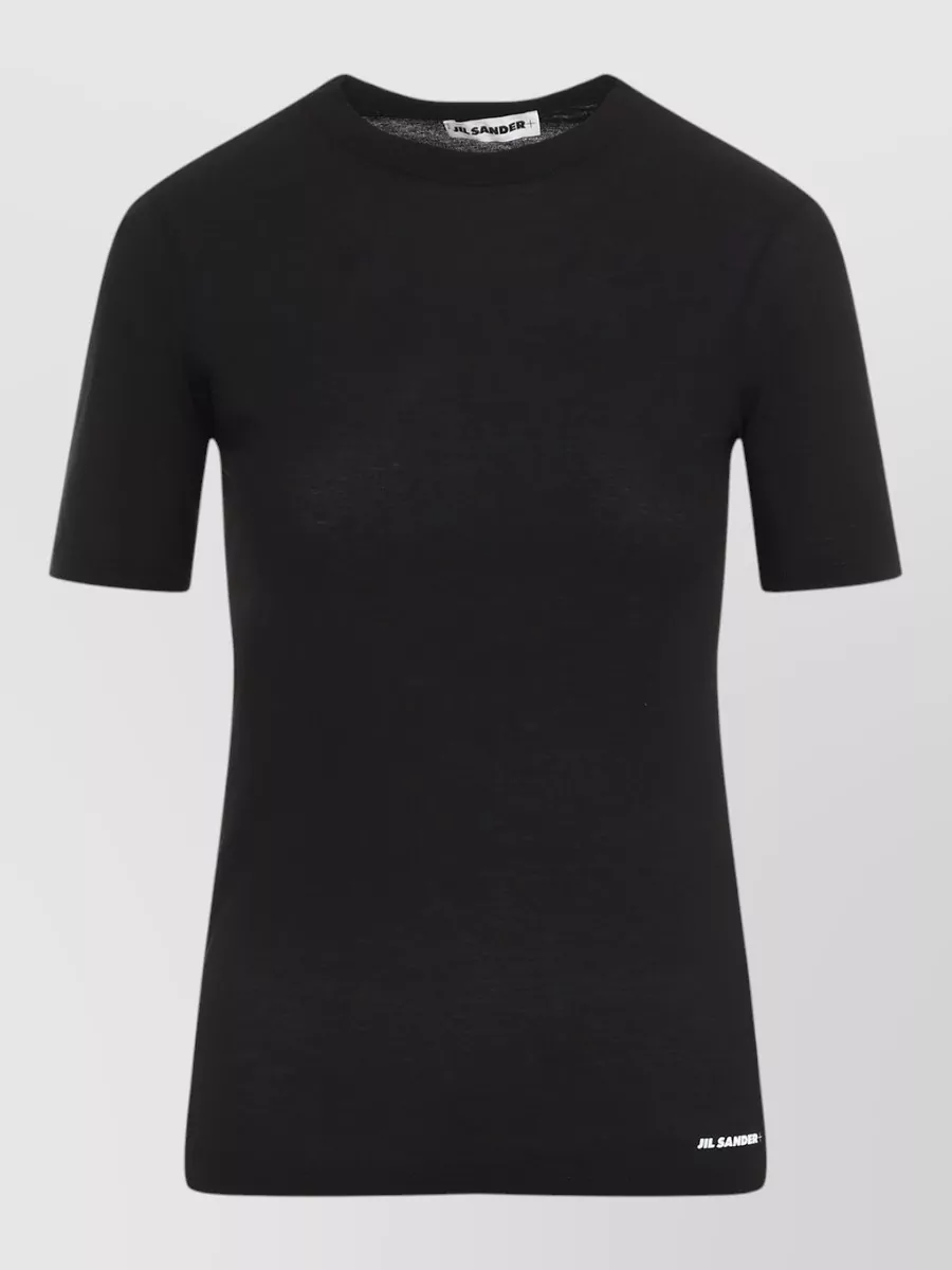 Jil Sander Plus Jil Sander Cotton T Shirt Round Neck In Black