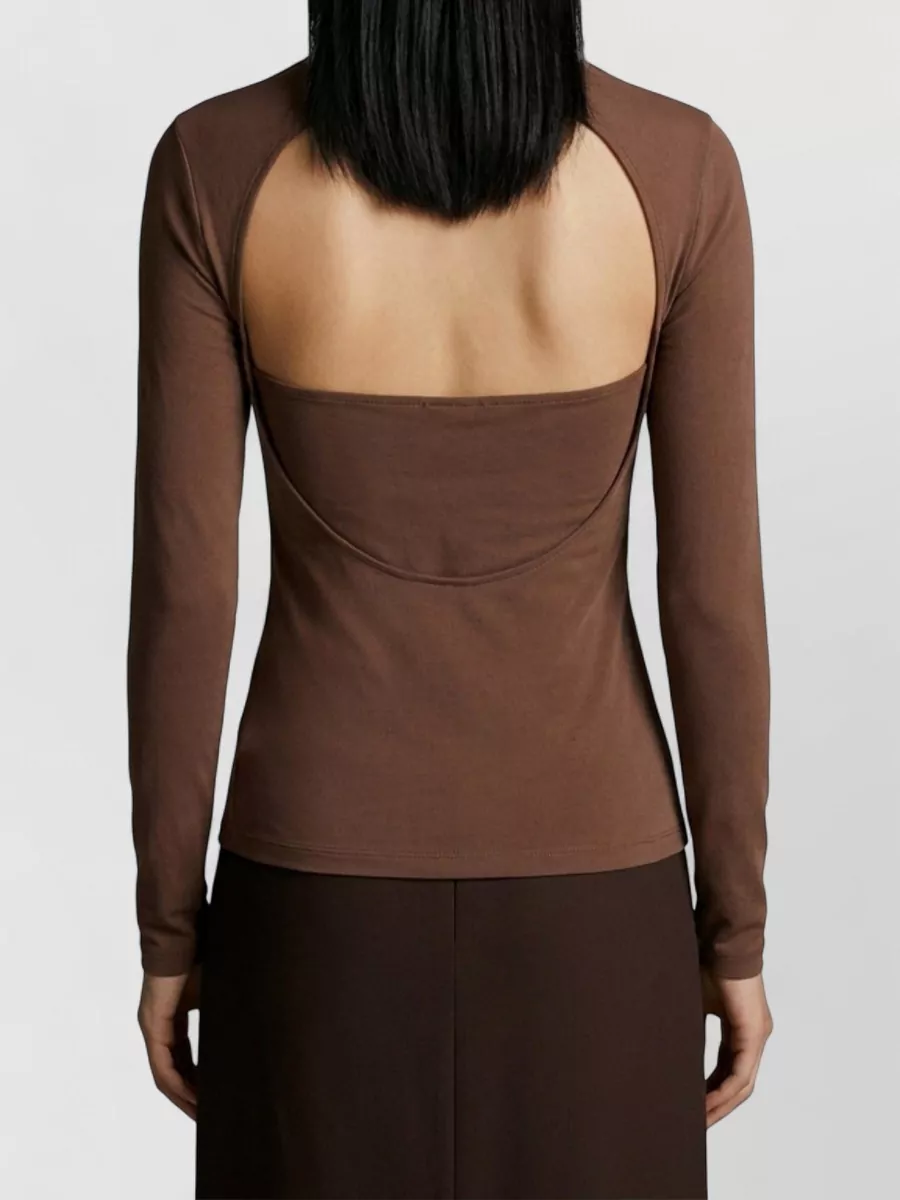 Lemaire Mesh Jersey Long-Sleeve Ballerina Scarf Top