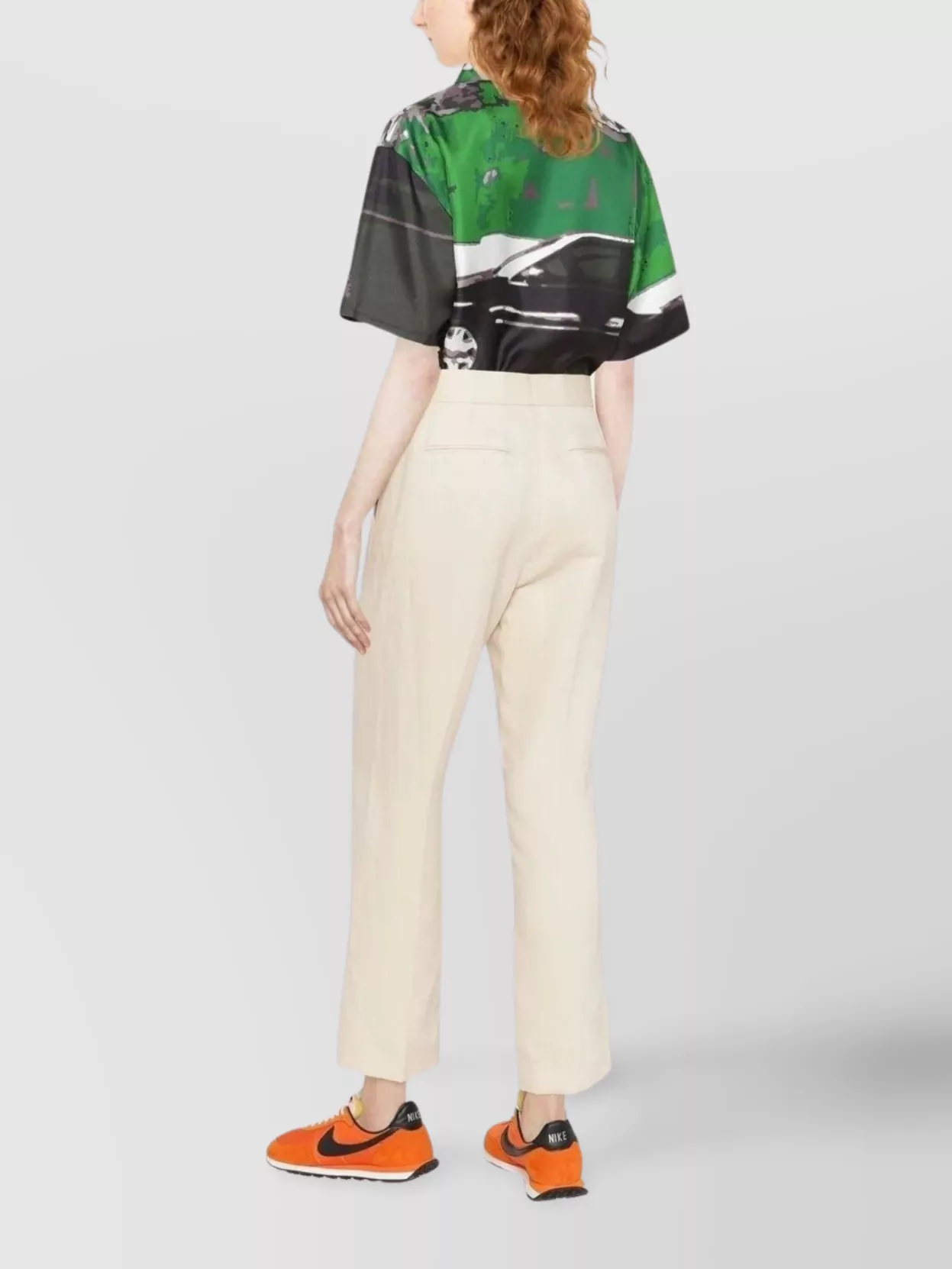 Msgm Pleated Trousers With Back Pocket And Belt Loops In Neutral