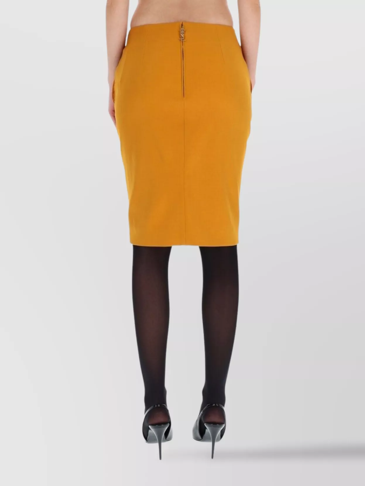 Saint Laurent High Waist Pencil Skirt Side Pockets