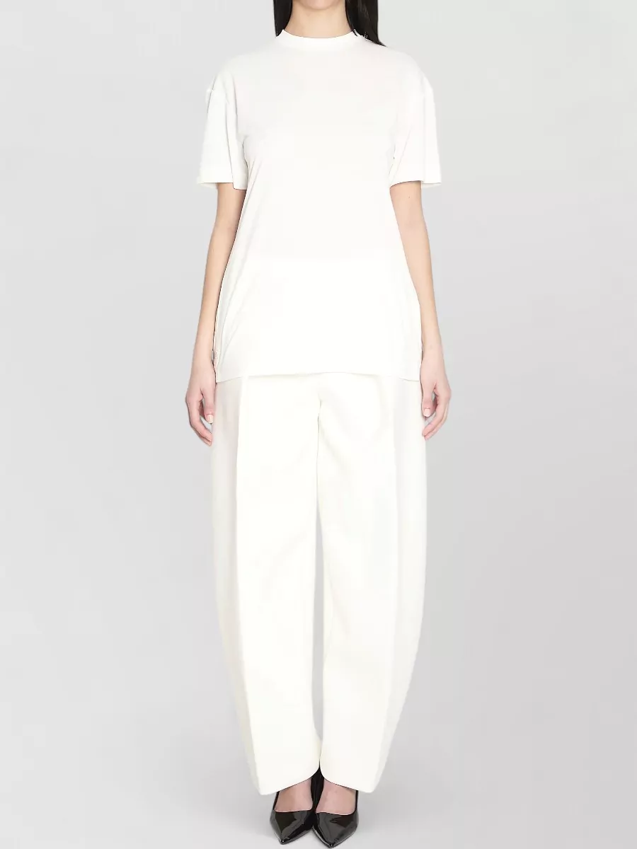 Jacquemus ribbed crewneck draped back t-shirt