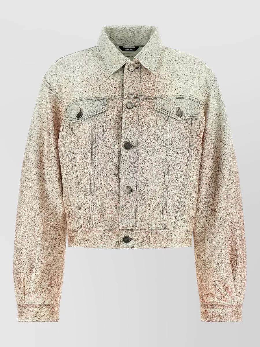 Haikure Denim Glitter Cropped Jacket