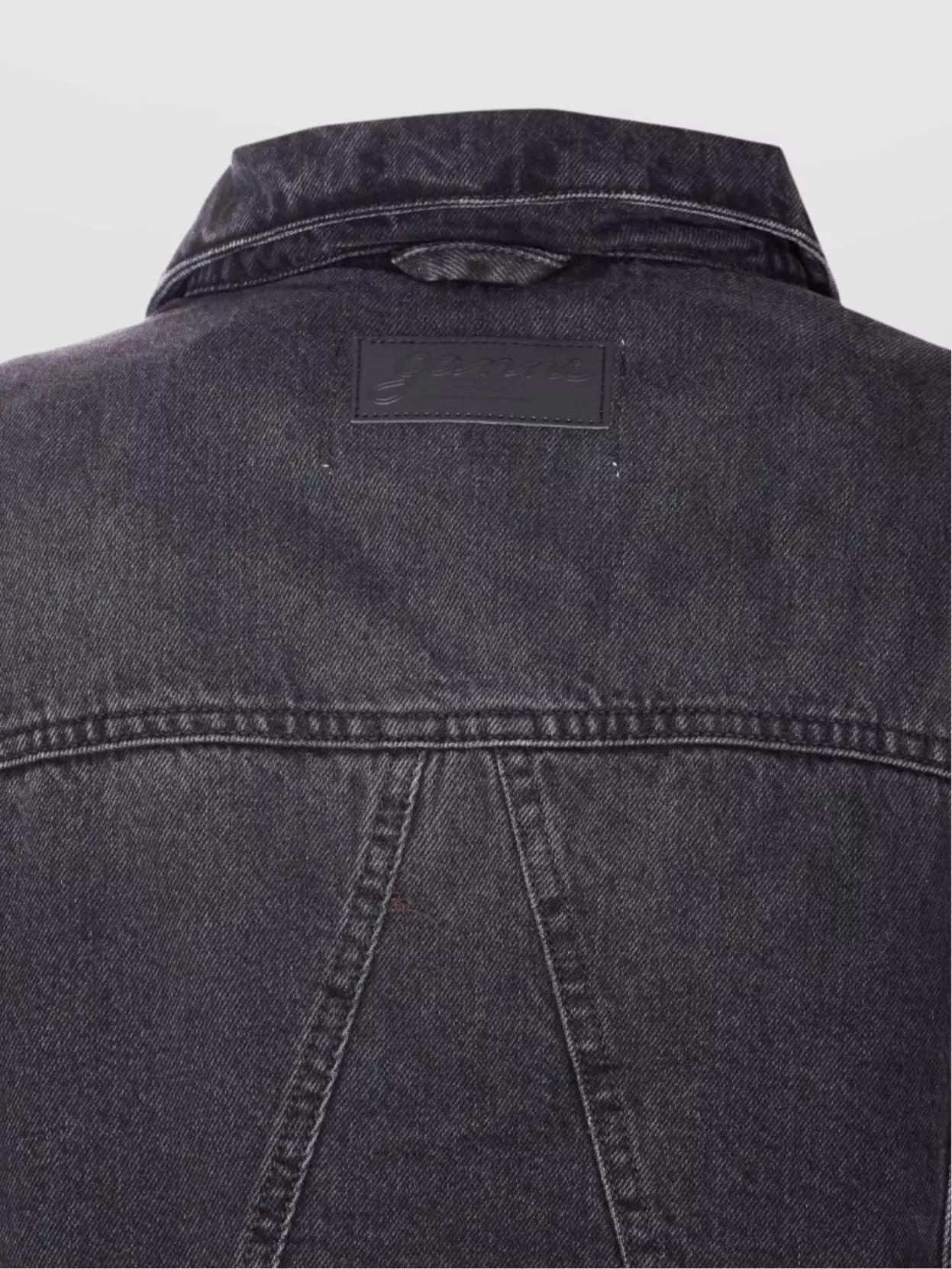 Ganni Modern Denim Jacket Contrast Sleeves