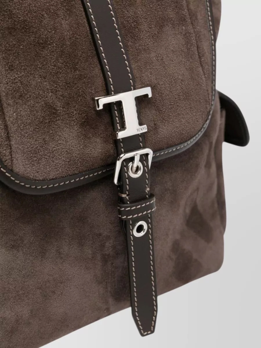 Tod's T Timeless Mini Suede Leather Backpack