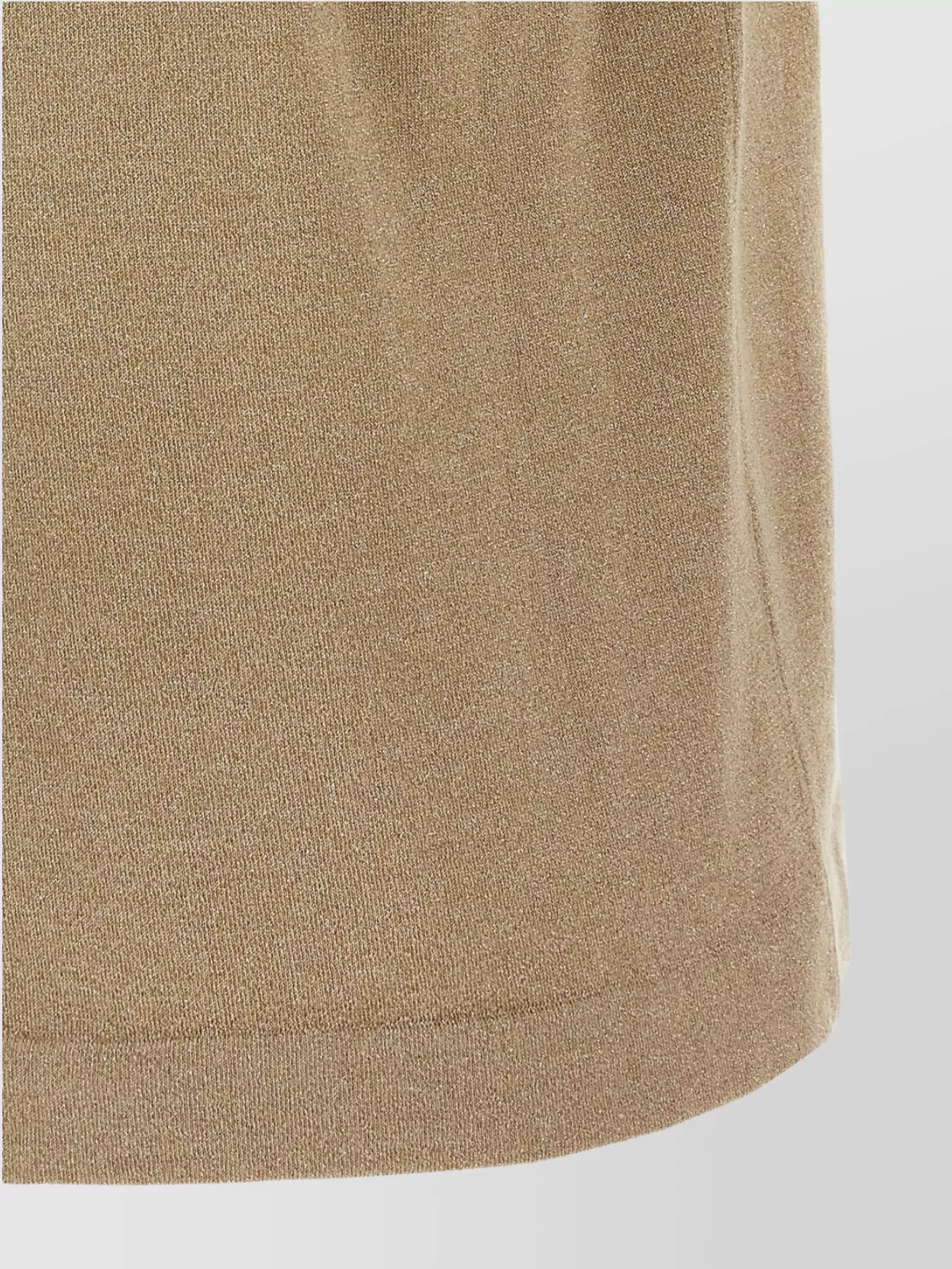 Brunello Cucinelli Crew Neck Lamé Cashmere T-Shirt Rolled Sleeves