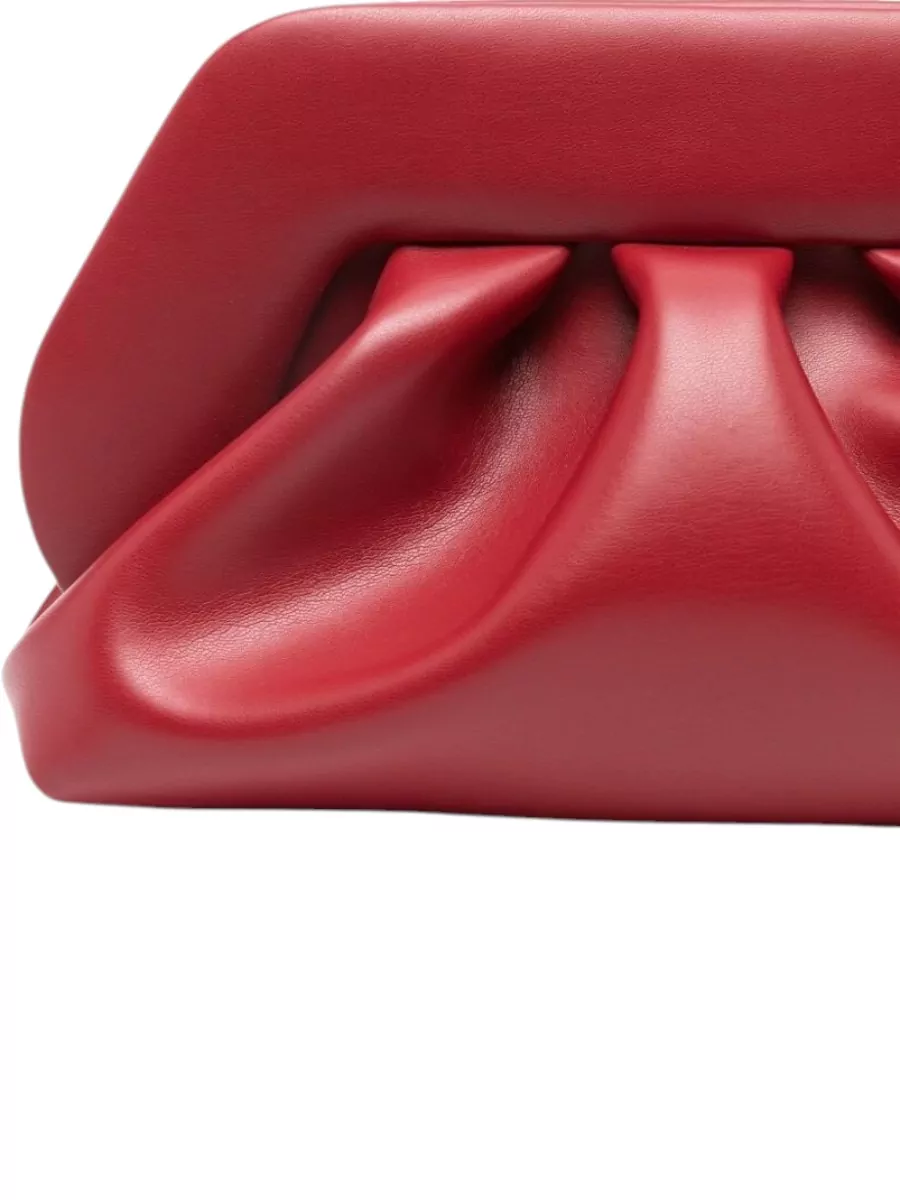 Themoiré Medium Vegan Leather Clutch Detachable Strap