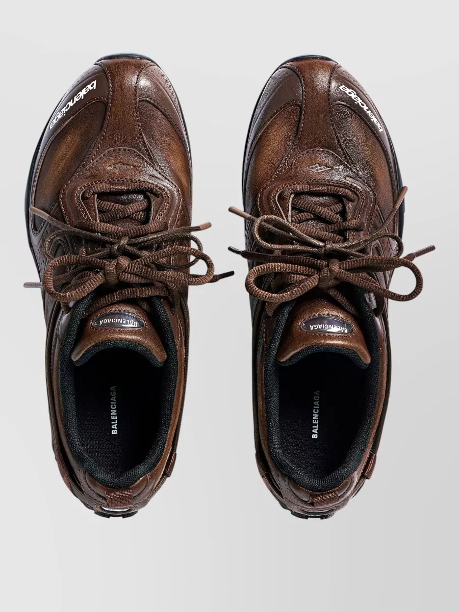 Balenciaga Leather Radar Low-Top Sneakers