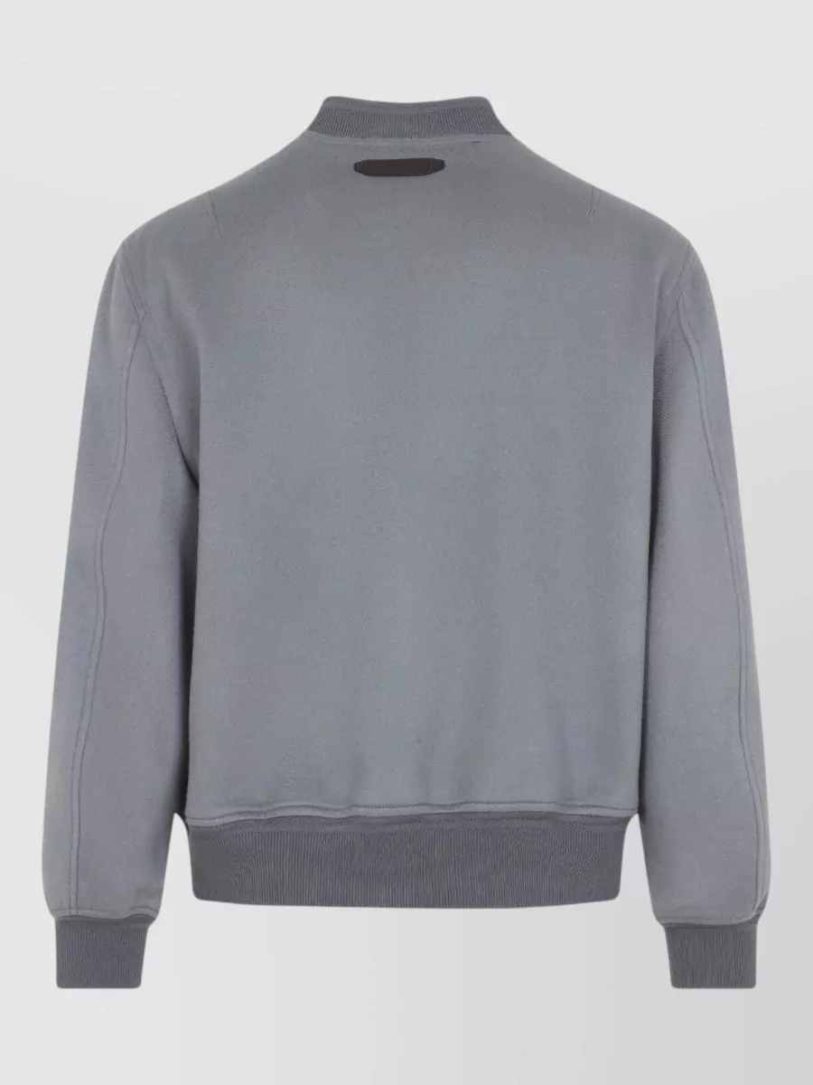 Brioni Cashmere Wool Ribbed Bomber Jacket