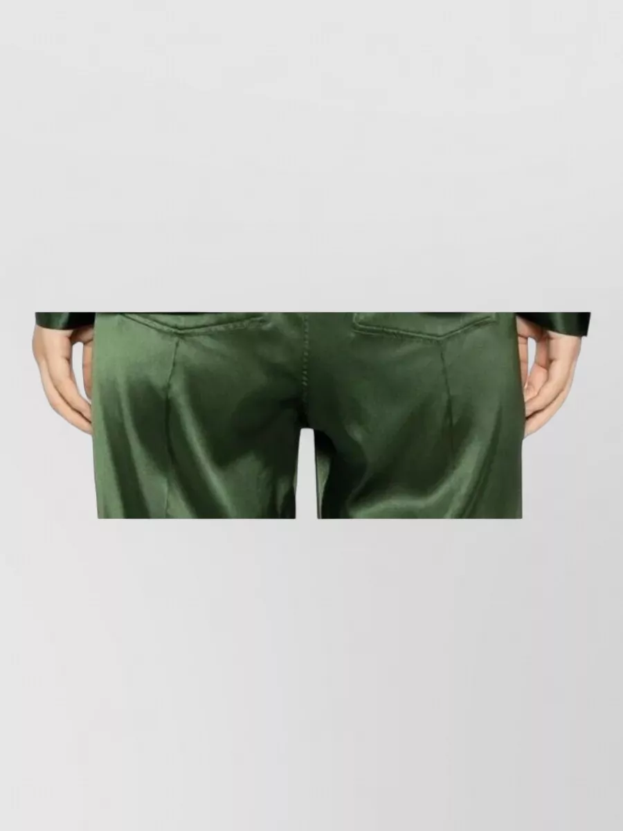 Tom Ford Stretch Silk Satin Polo Tonal Logo