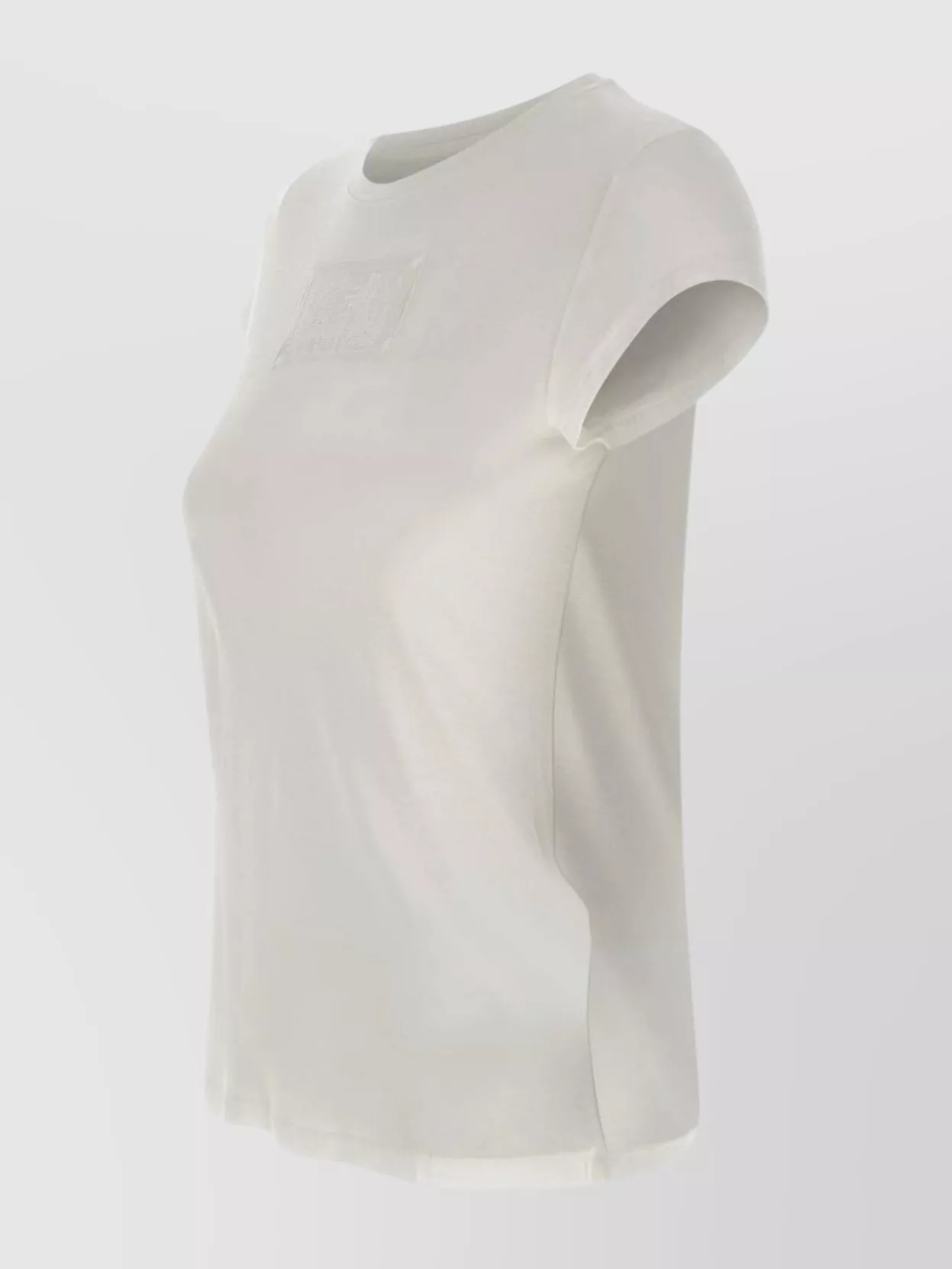 Elisabetta Franchi Crew Neck Modal T-shirt With Embroidered Thread