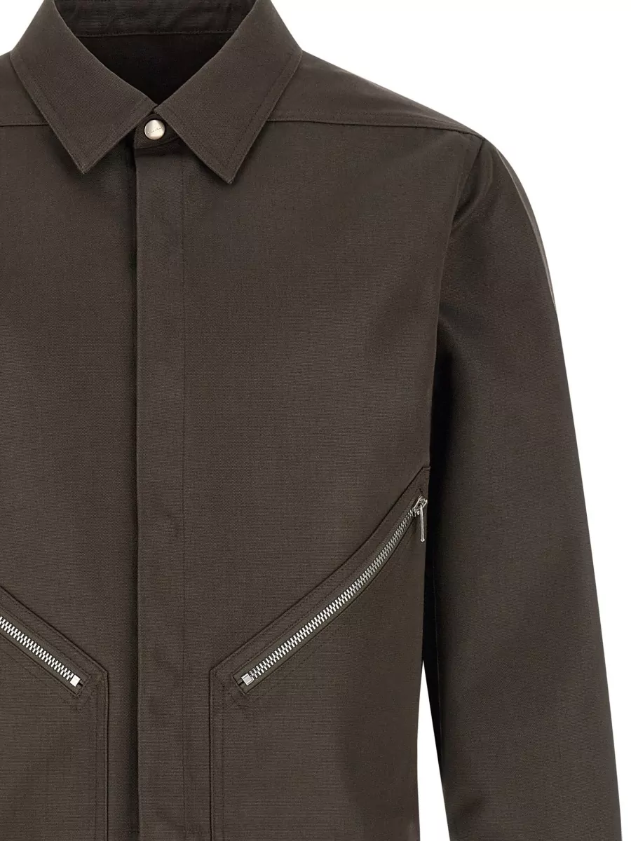 Rick Owens Cropped Long-Sleeve Shirt Jacket