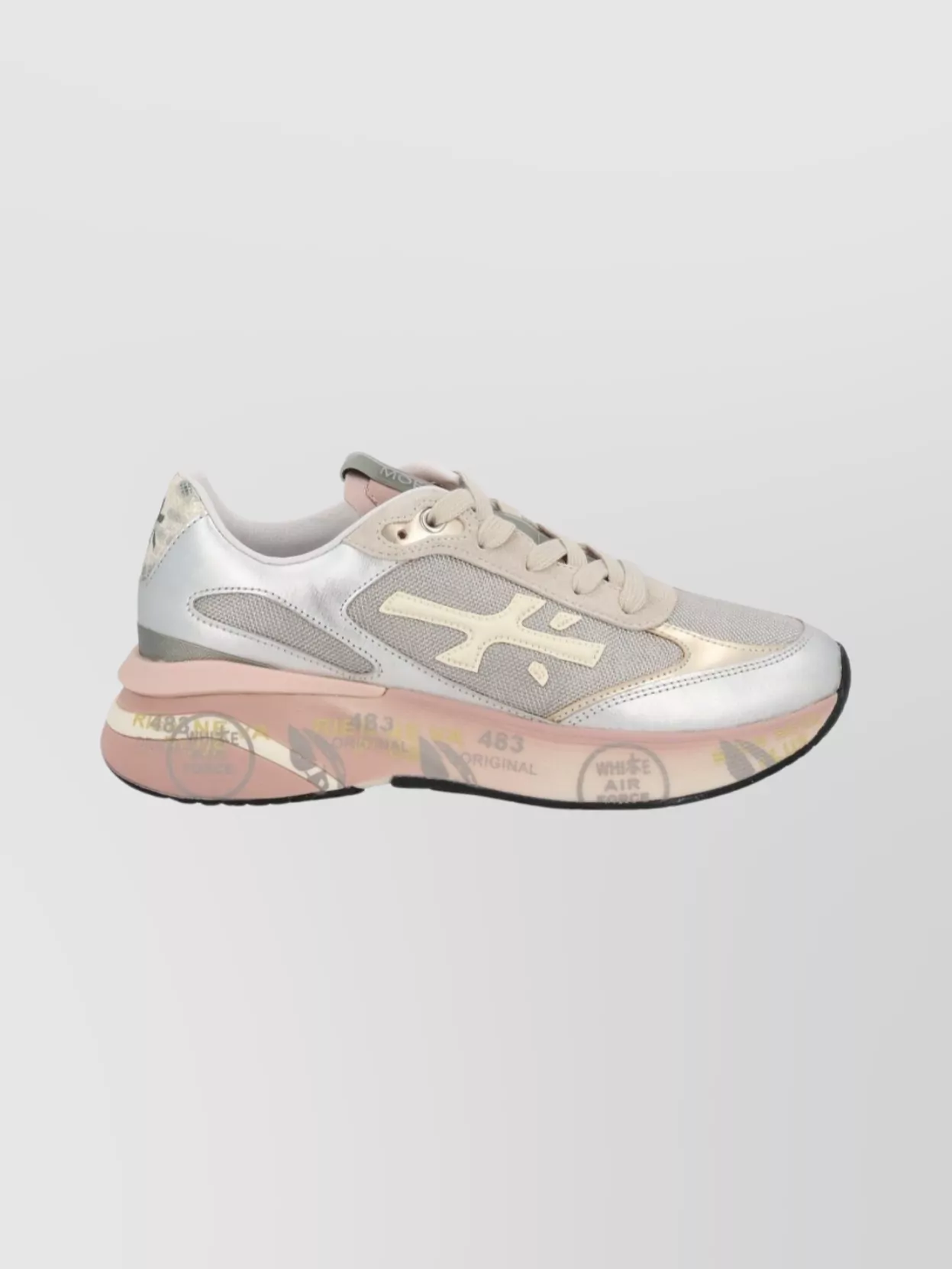 Premiata Modern Sneakers With Chunky Sole And Mesh Panels