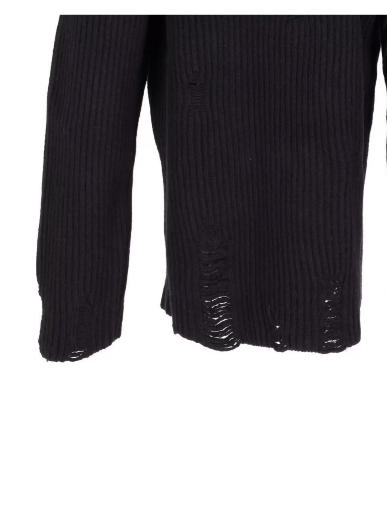 Ann Demeulemeester Oversize Jumper With High Neck And Distressed Detailing