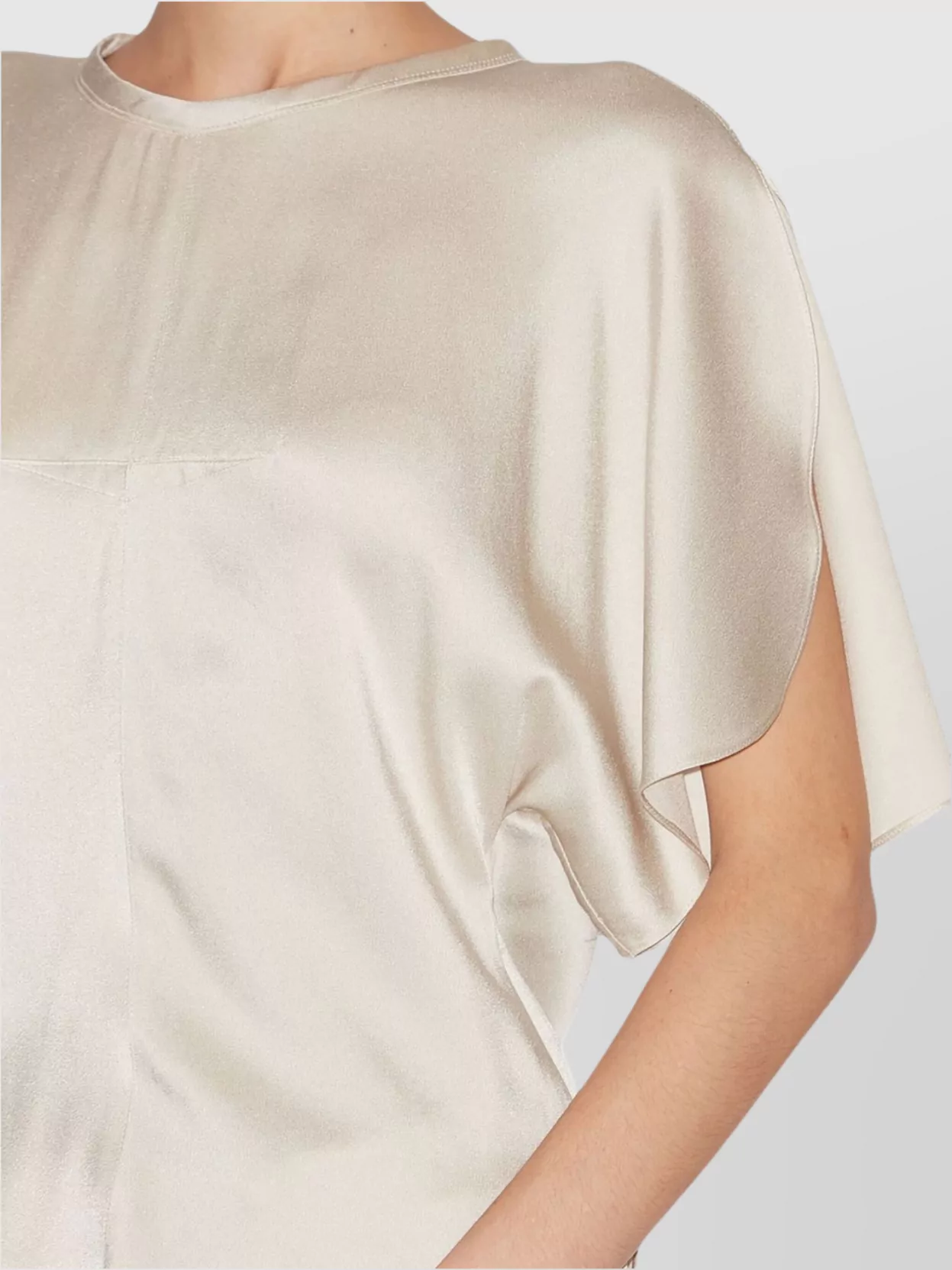 Isabel Marant Satin Finish Crew Neck Blouse