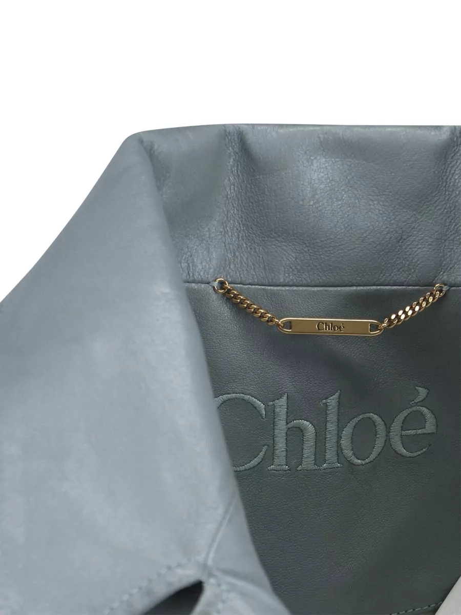 Chloé Lamb Leather Single-Breasted Coat