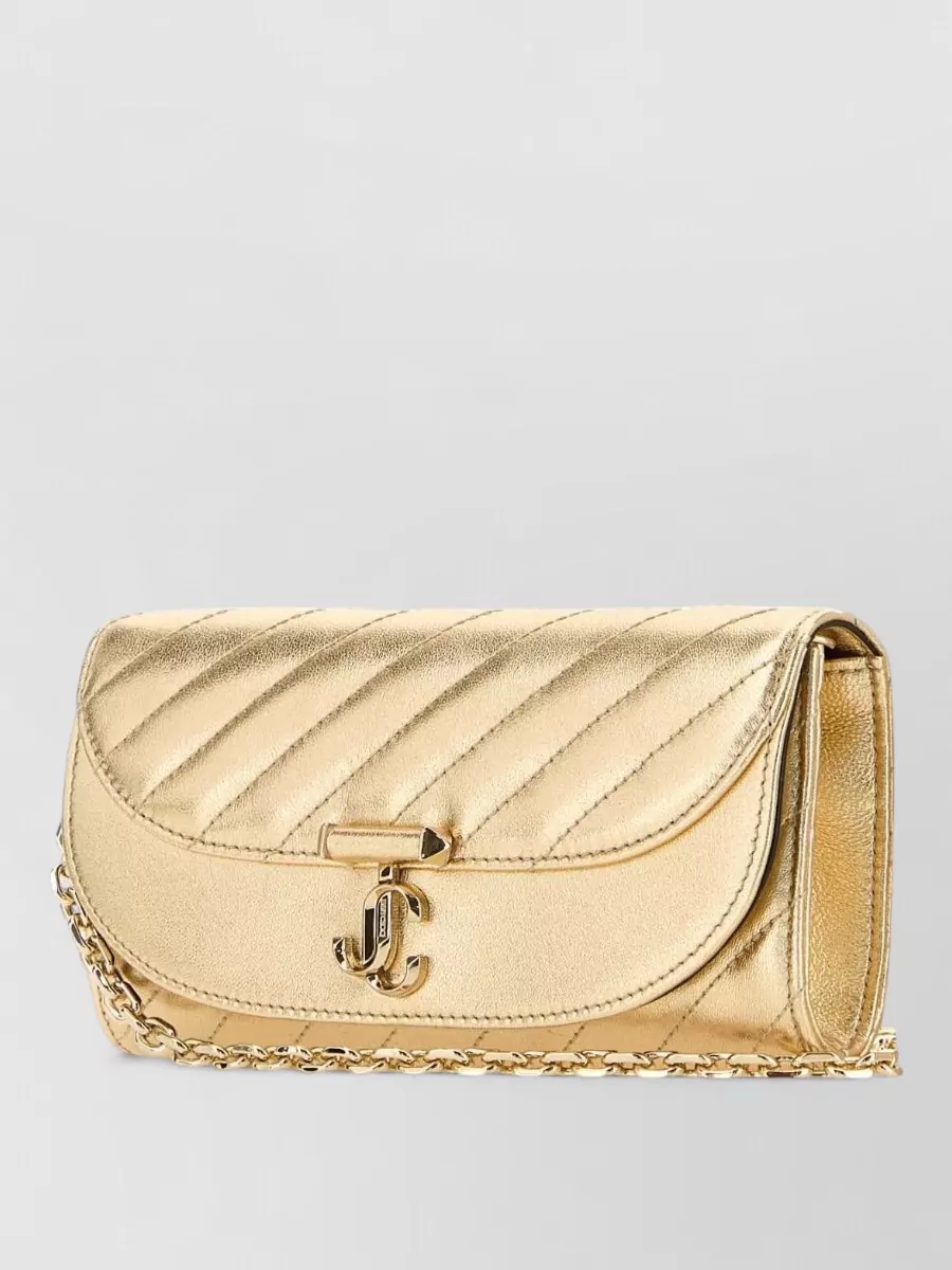 Jimmy Choo Curve Leather Clutch Bag