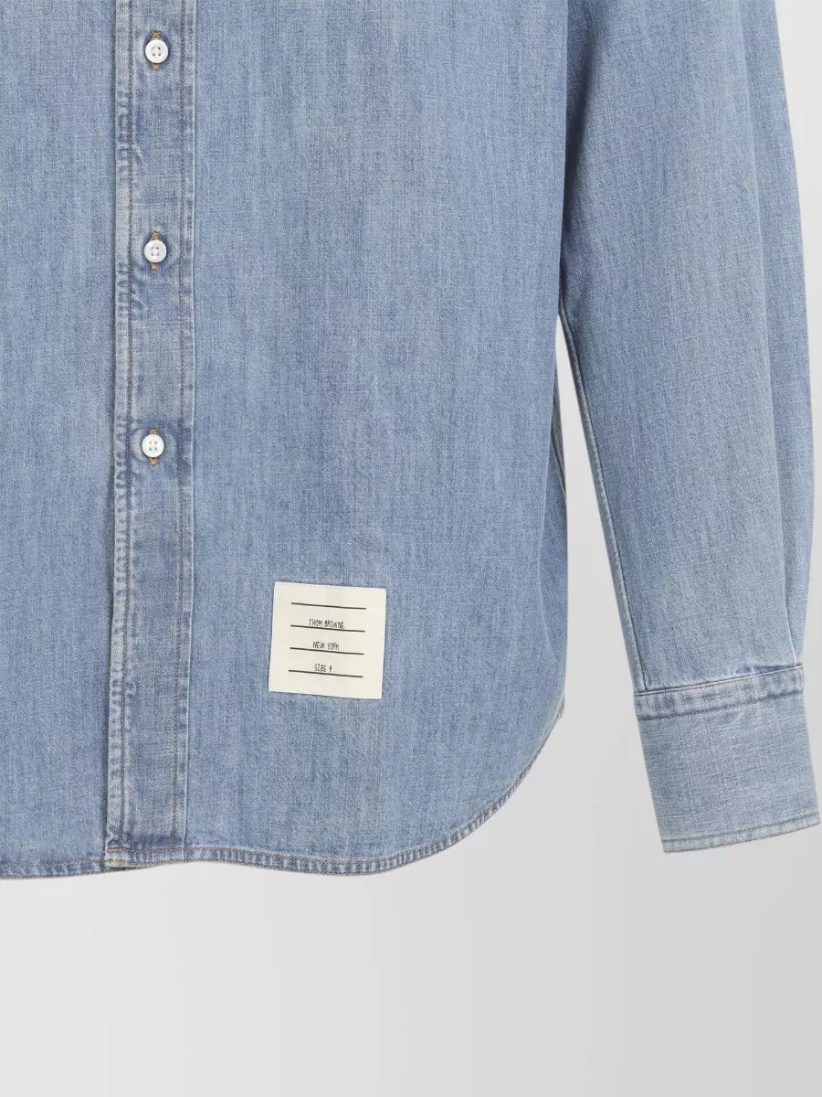 Thom Browne Denim Long-Sleeve Shirt